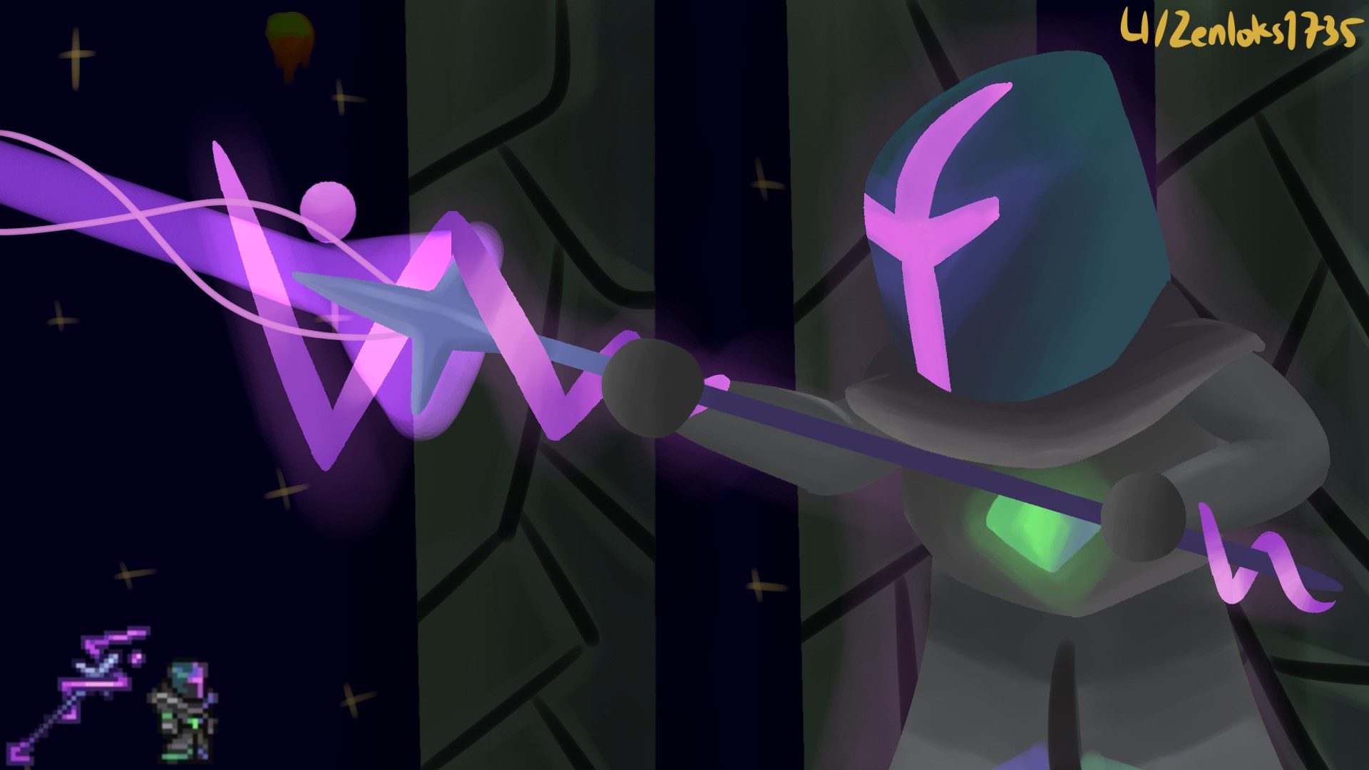 Drawing Calamity Mod Armors Day 23 Prismatic r/CalamityMod