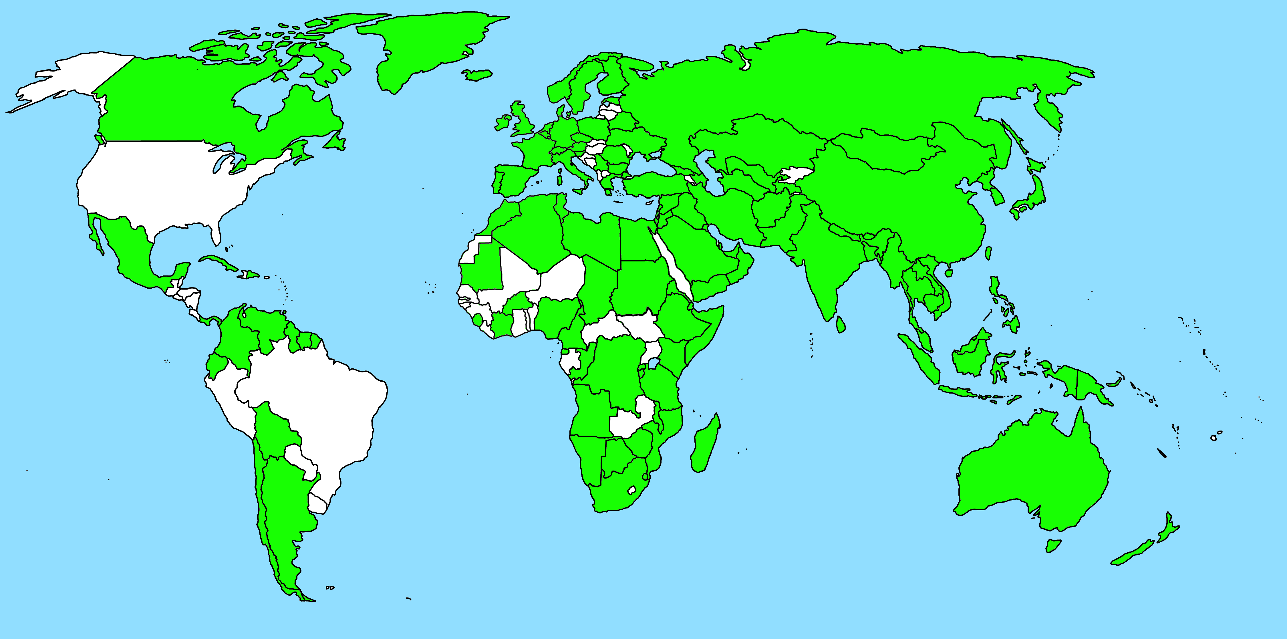 Countries with official flag carrier airlines [4500x2234] r/MapPorn
