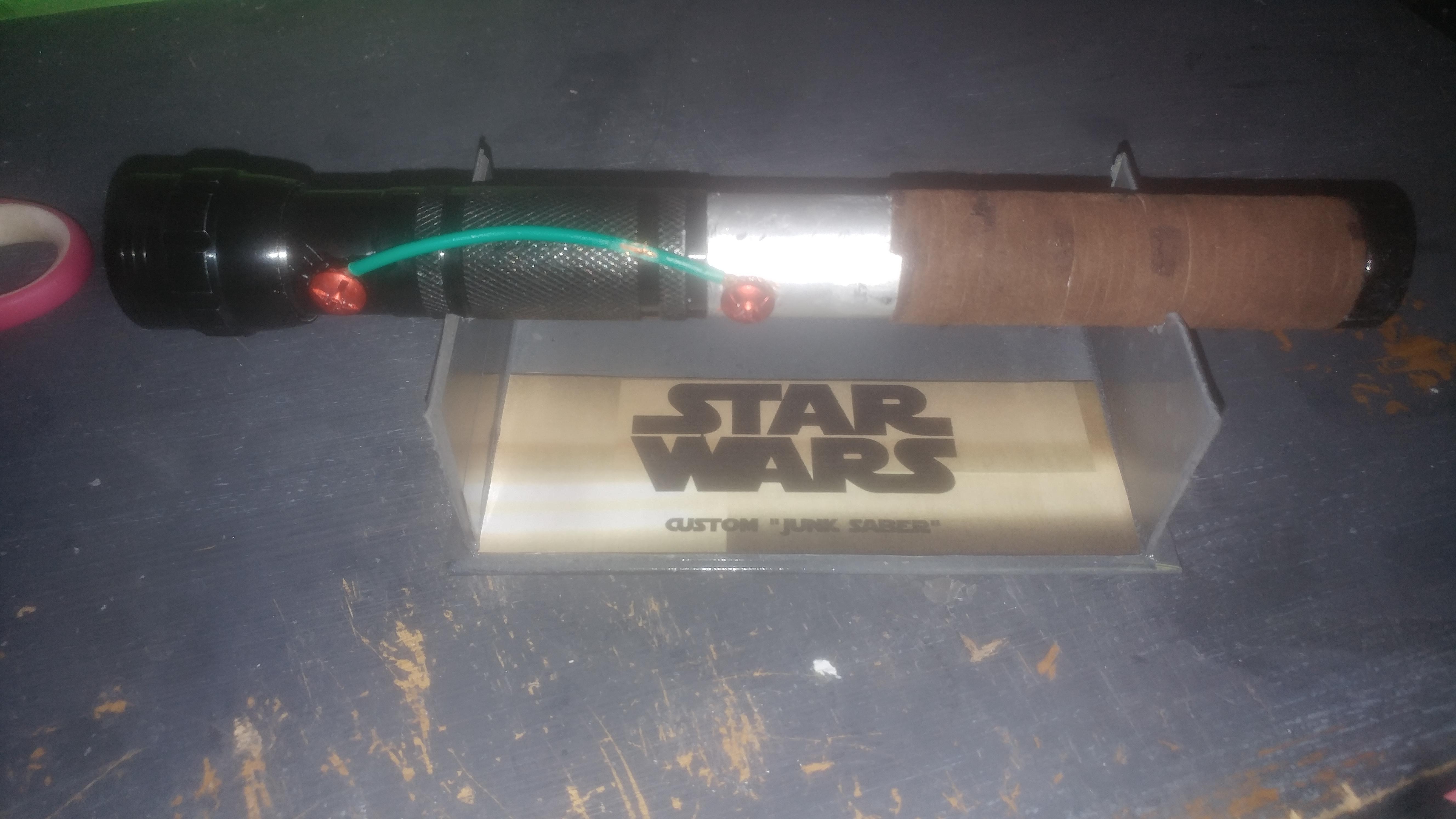 My first saber hilt build made from things I found around my house. 😂