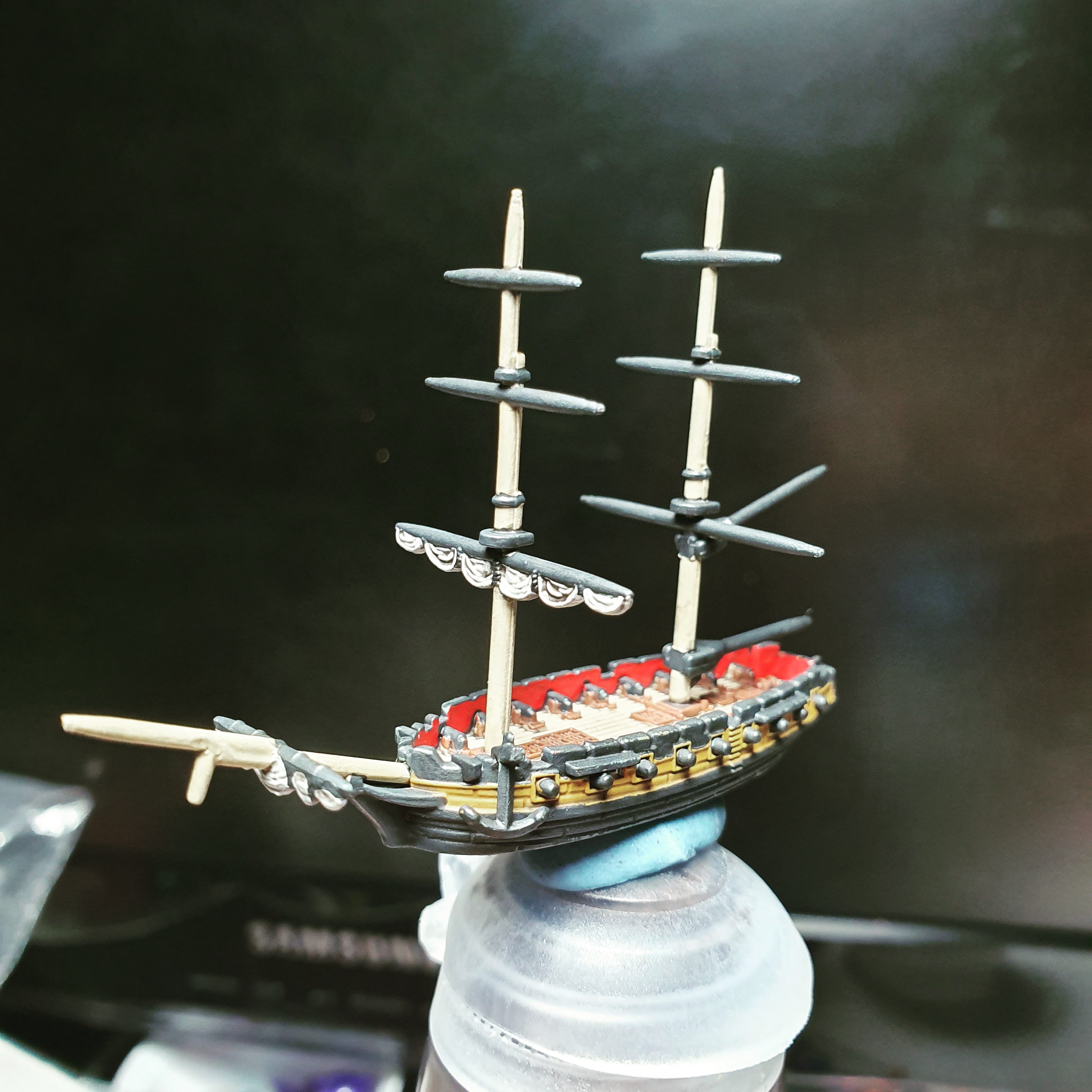 1700th Royal Navy brig from Black Seas by Warlord Games, first time