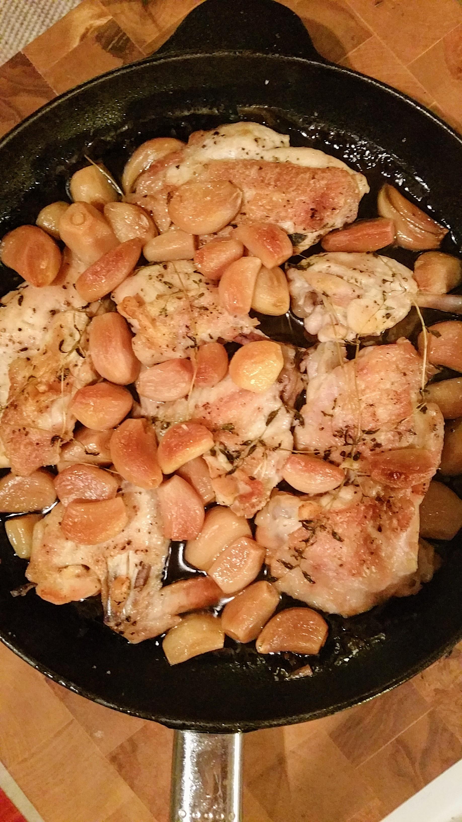 [Homemade] 40 Clove Chicken (from alton Browns recipe) r/food