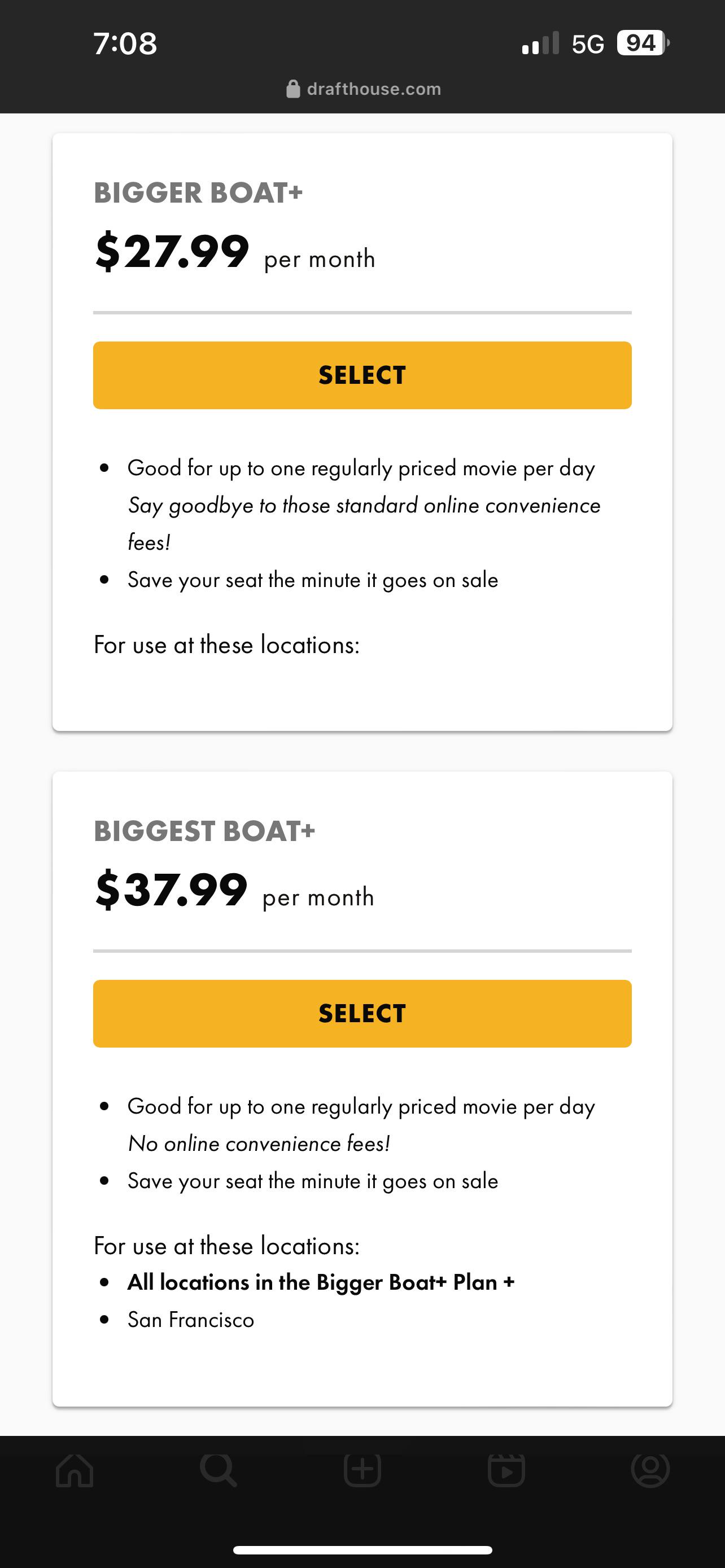 Alamo Drafthouse made a plan with no fees. How does this look for A
