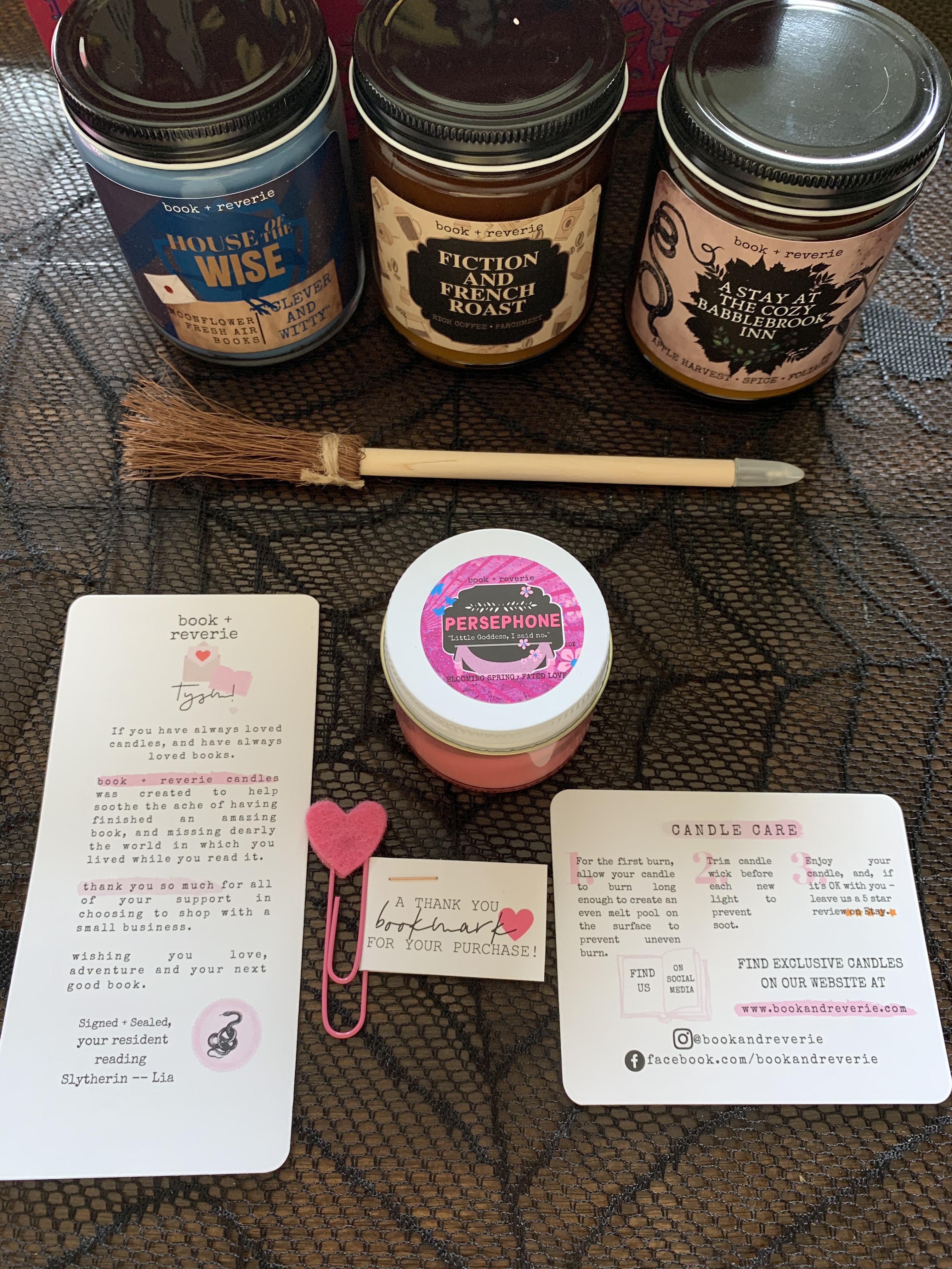 Lovely candles from Book + Reverie on Etsy. r/Indiemakeupandmore