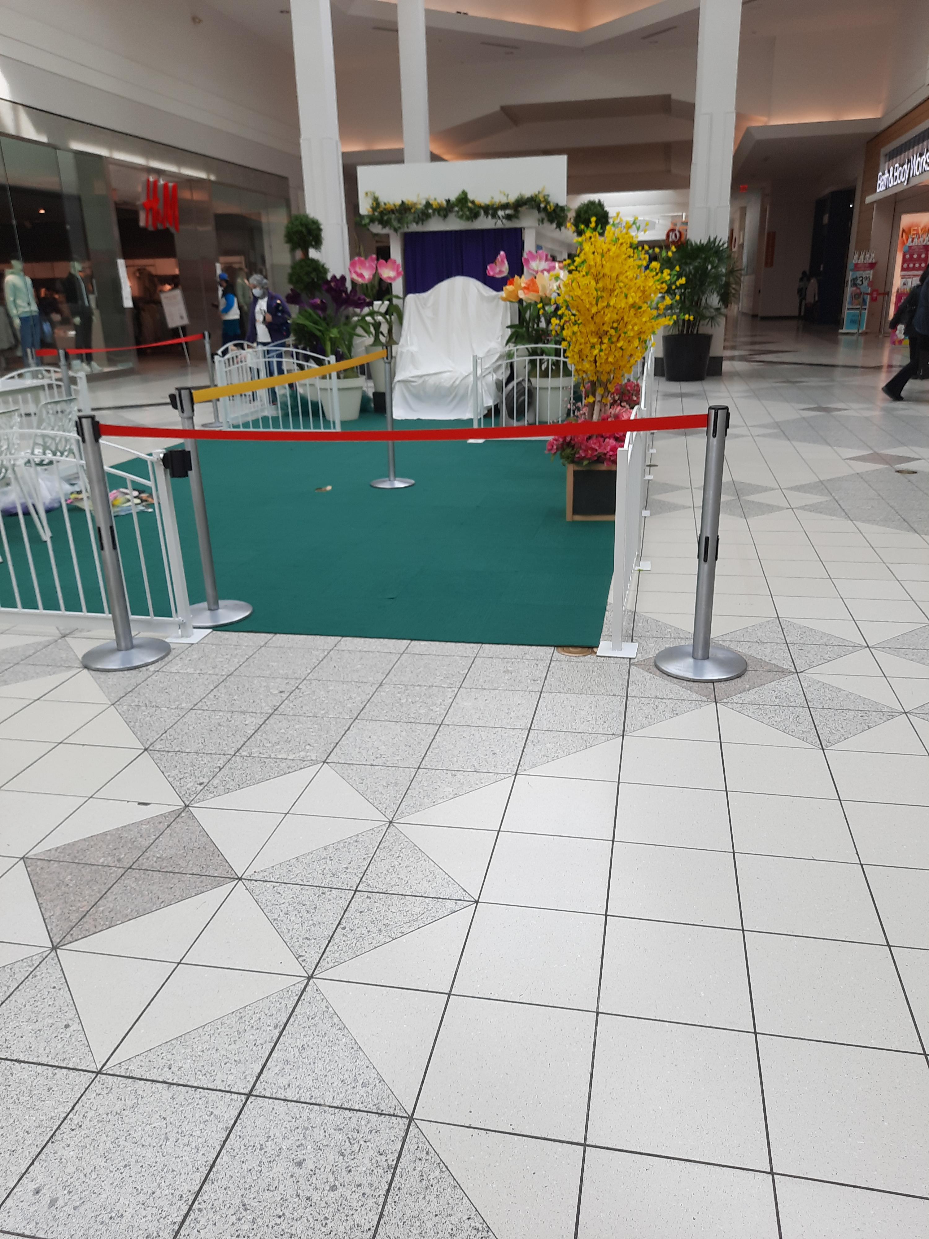 Easter Bunny sets in emptying malls are an odd sight. Great Northern
