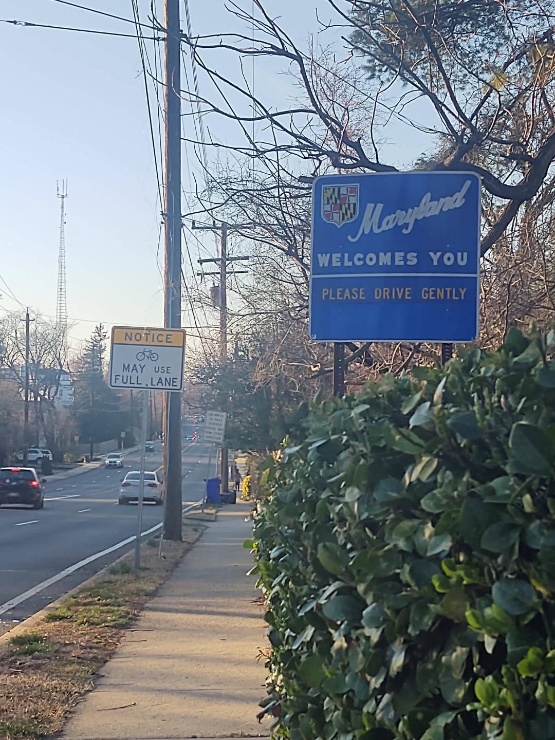 MDOT throwing shade on DC drivers? At Western Avenue/River Road r