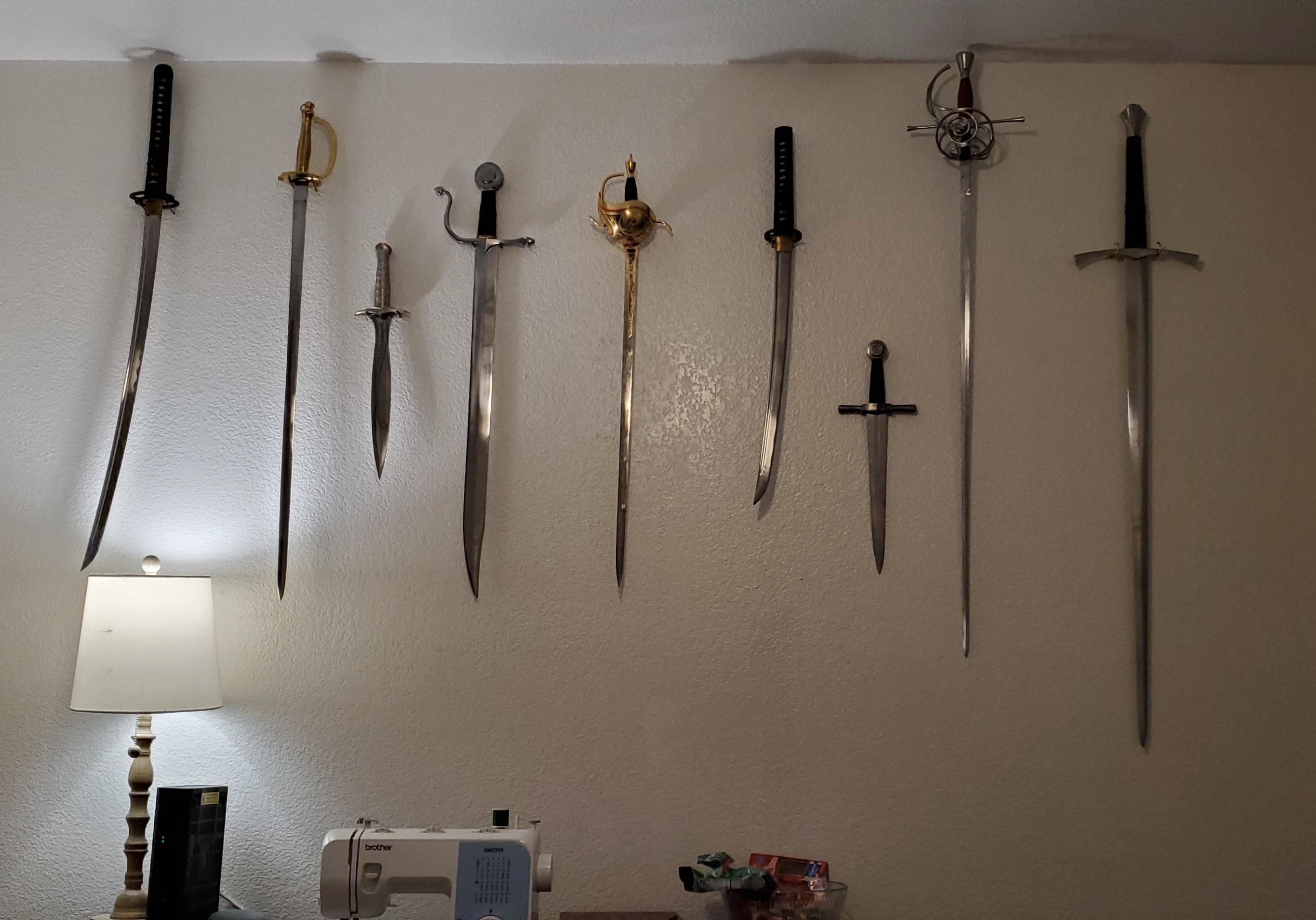 finally got my collection on the wall! r/SWORDS