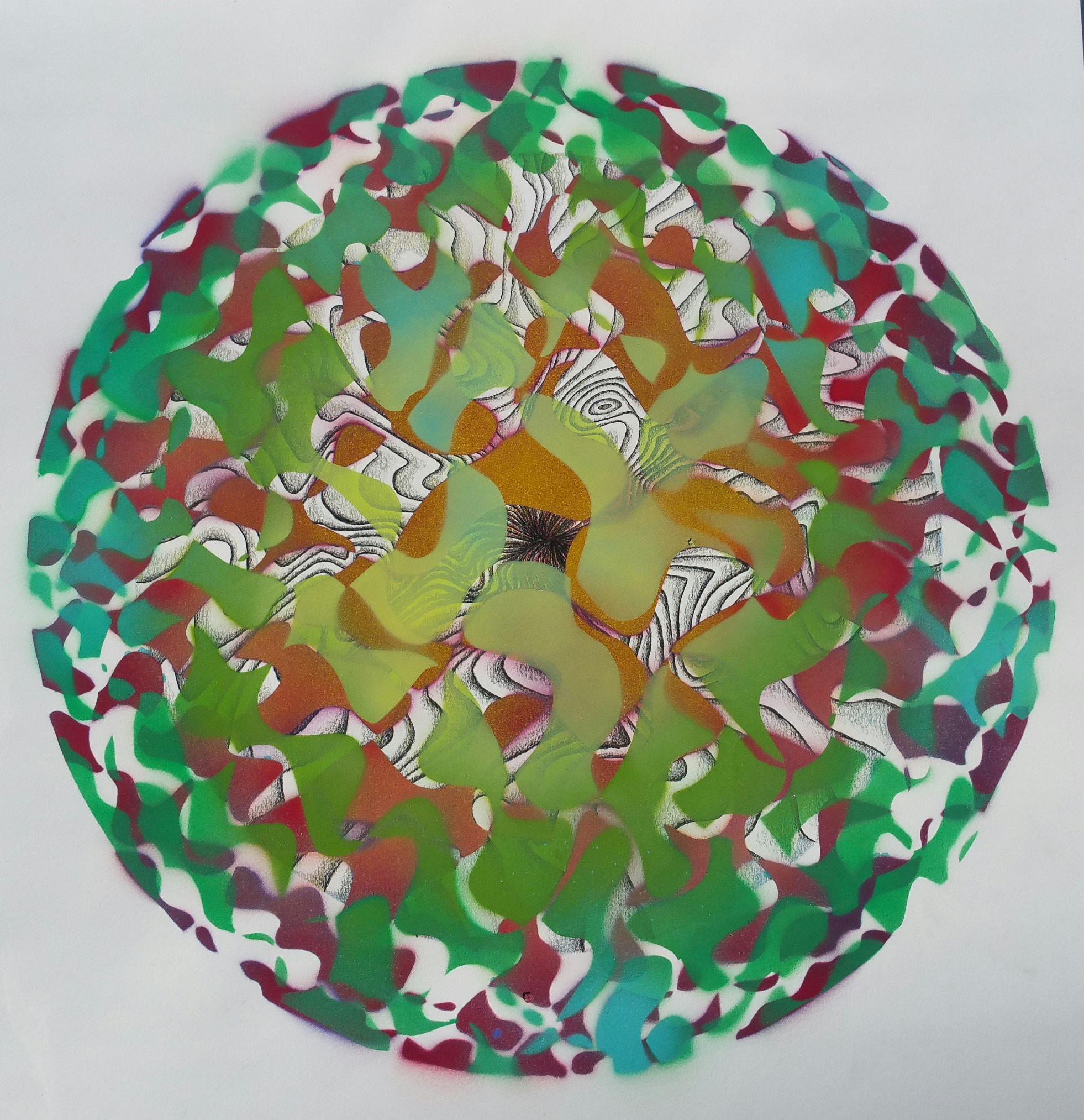 Circlescirles graphite/acrylic on paper 50x50cm r/Art