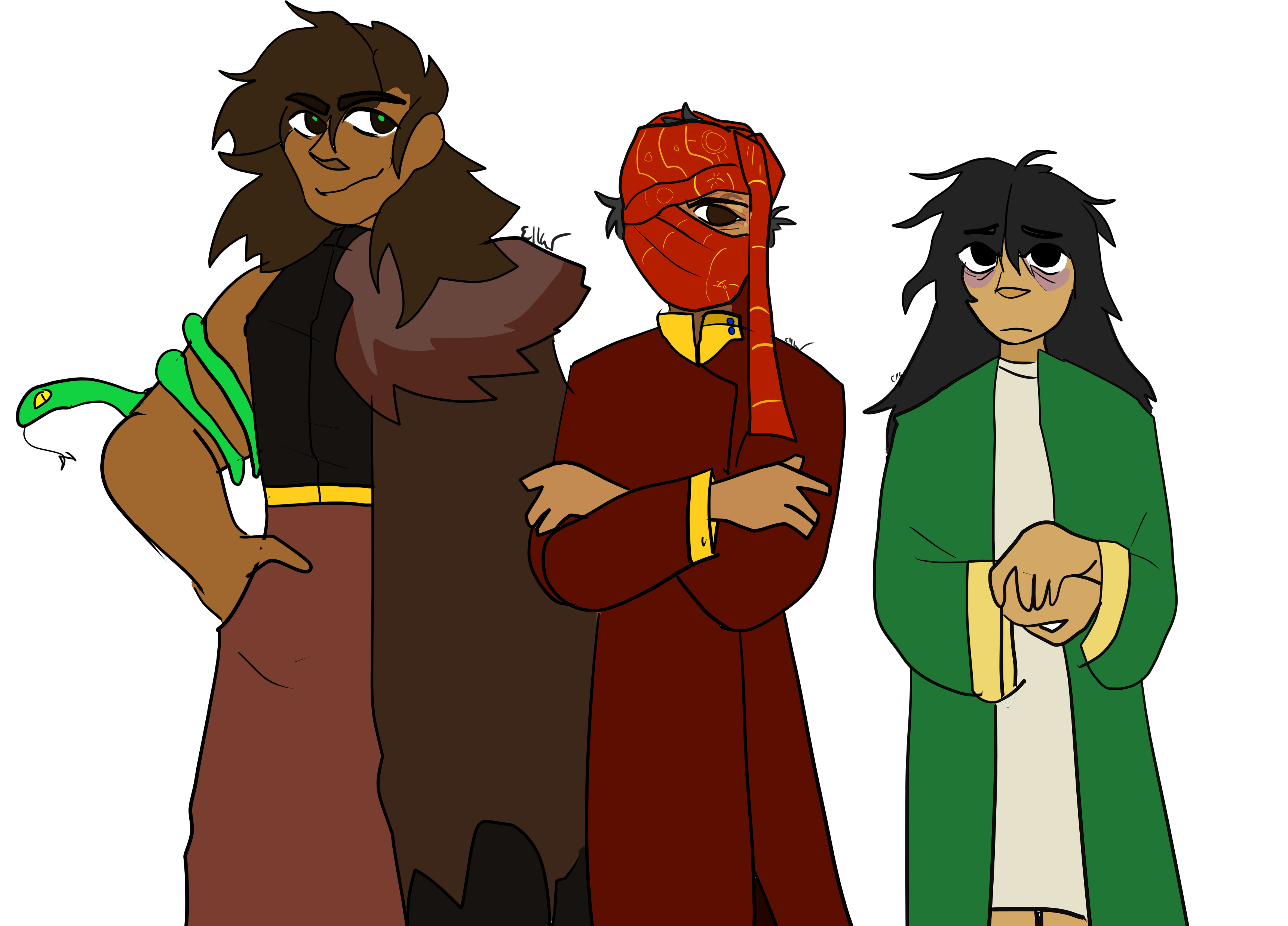 Sandpiper Kral, Jai Long, And Jai Chen, (my art) r/Iteration110Cradle