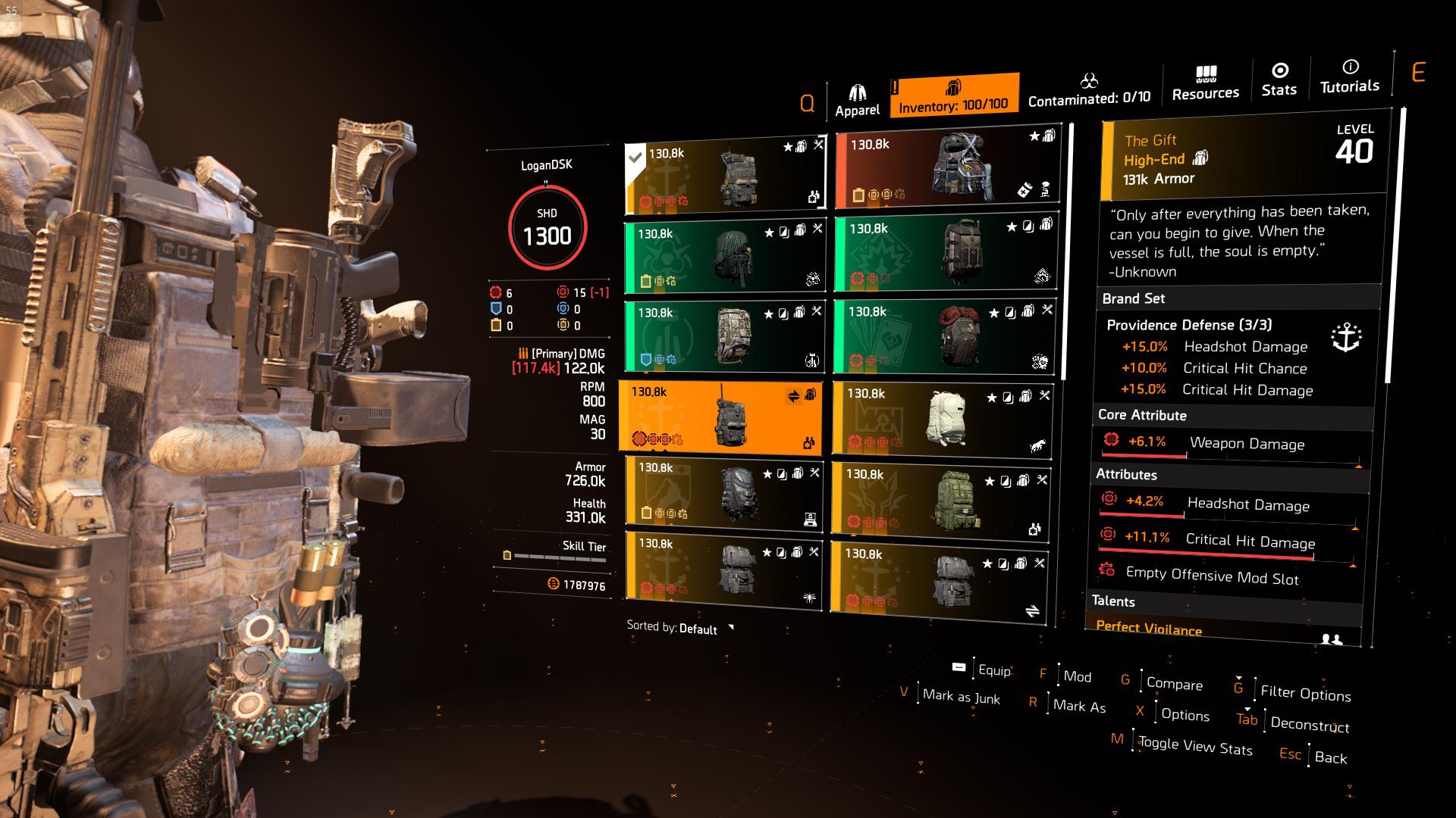 After 4hrs grinding in a Invaded Dark Zone which has Providence,this is