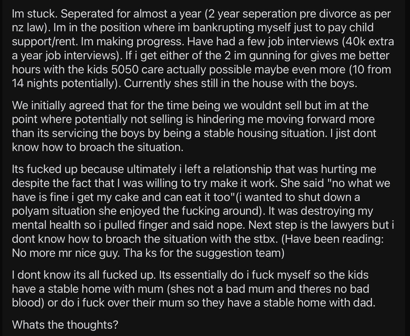 Wife and mother won't stop screwing other dudes, has her husband move