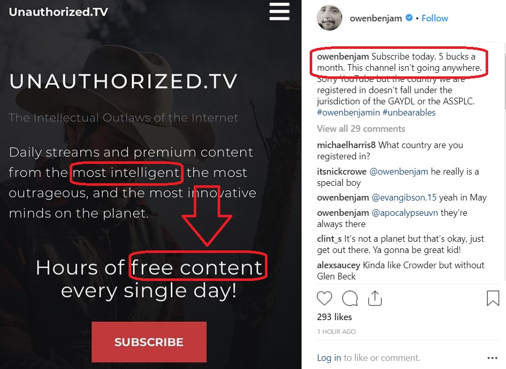 I'm Not Sure Owen Knows What the Word "Free" Means r/owenbenjamin