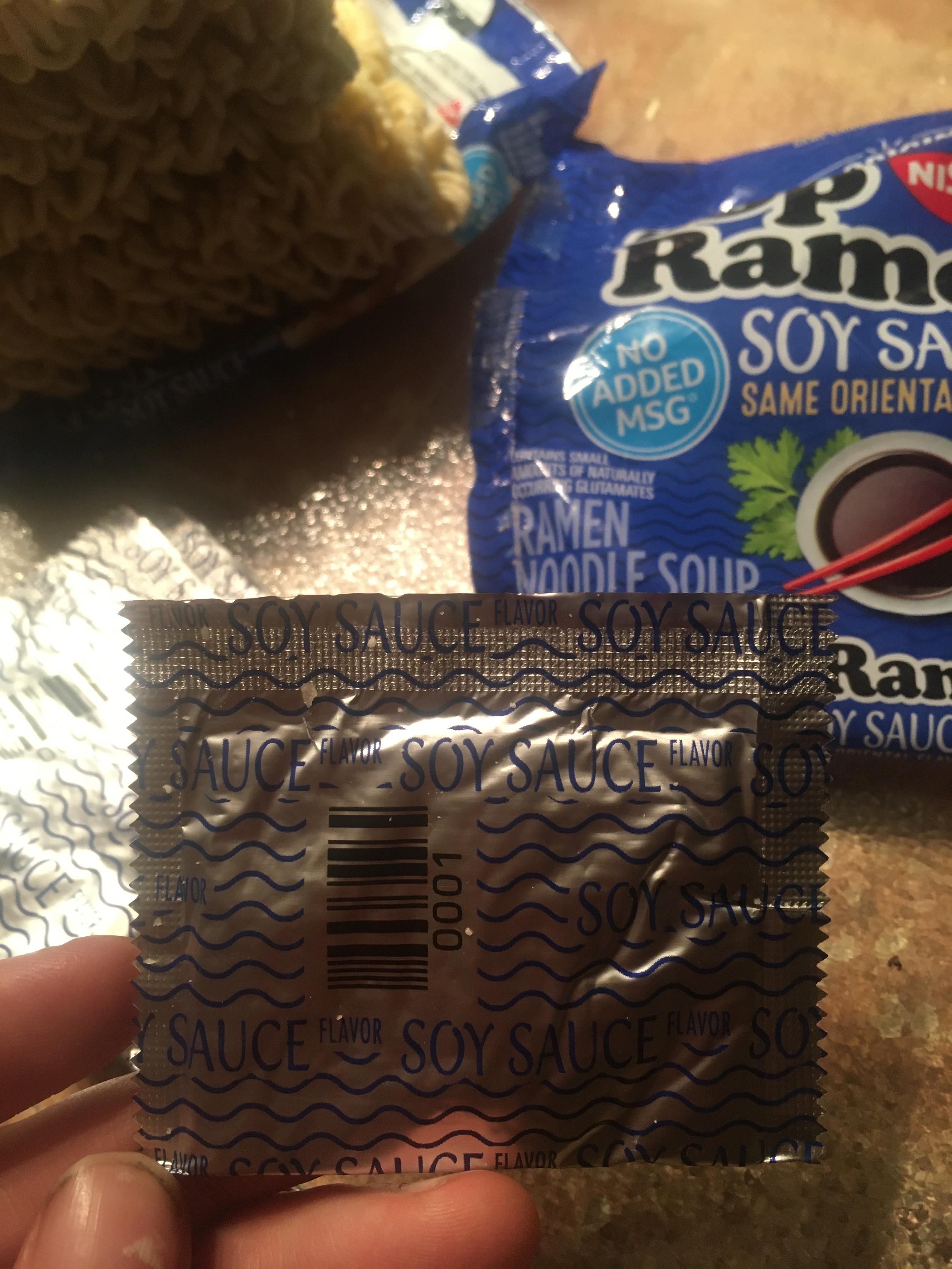 Vegan backpacking lifehack flavor your ramen with real soy sauce and