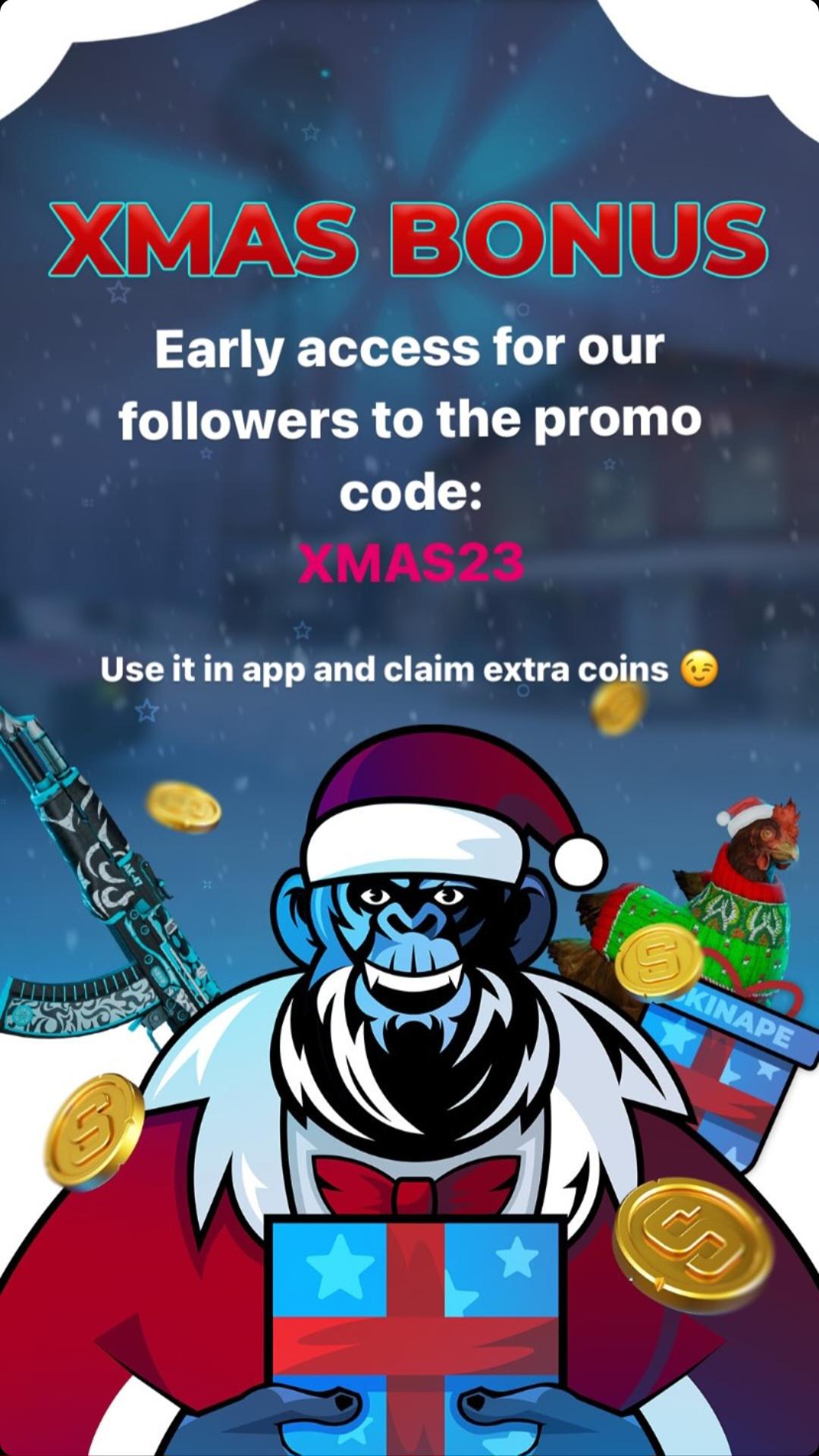 New Promo Code Christmas r/SkinApes