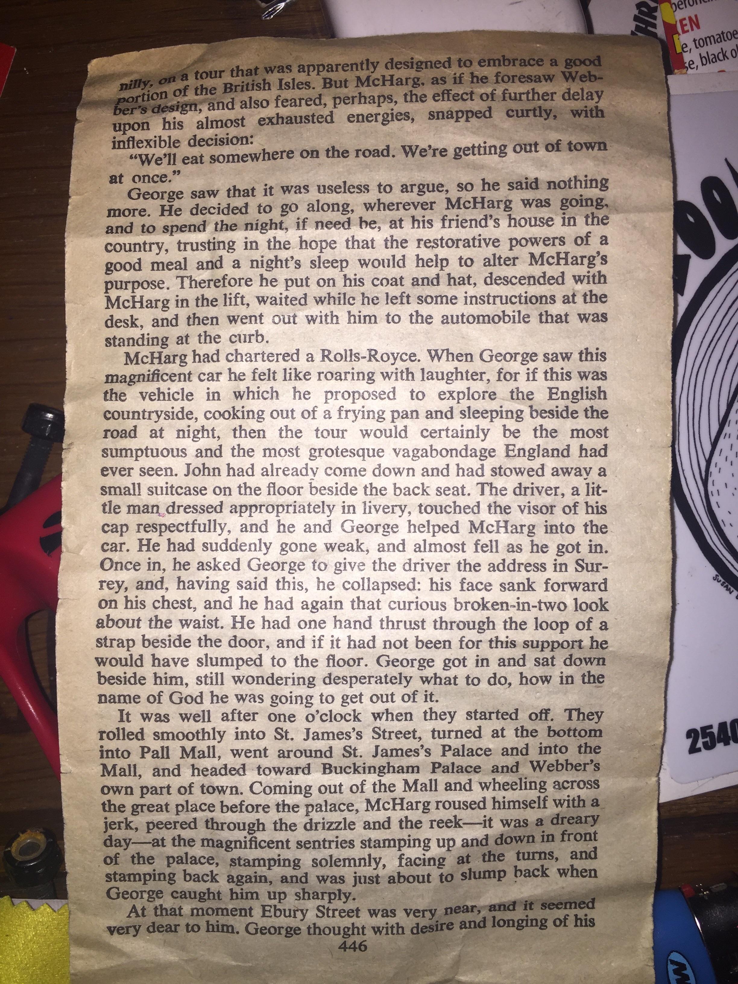 I found this ripped page on the side of the street. What book is this