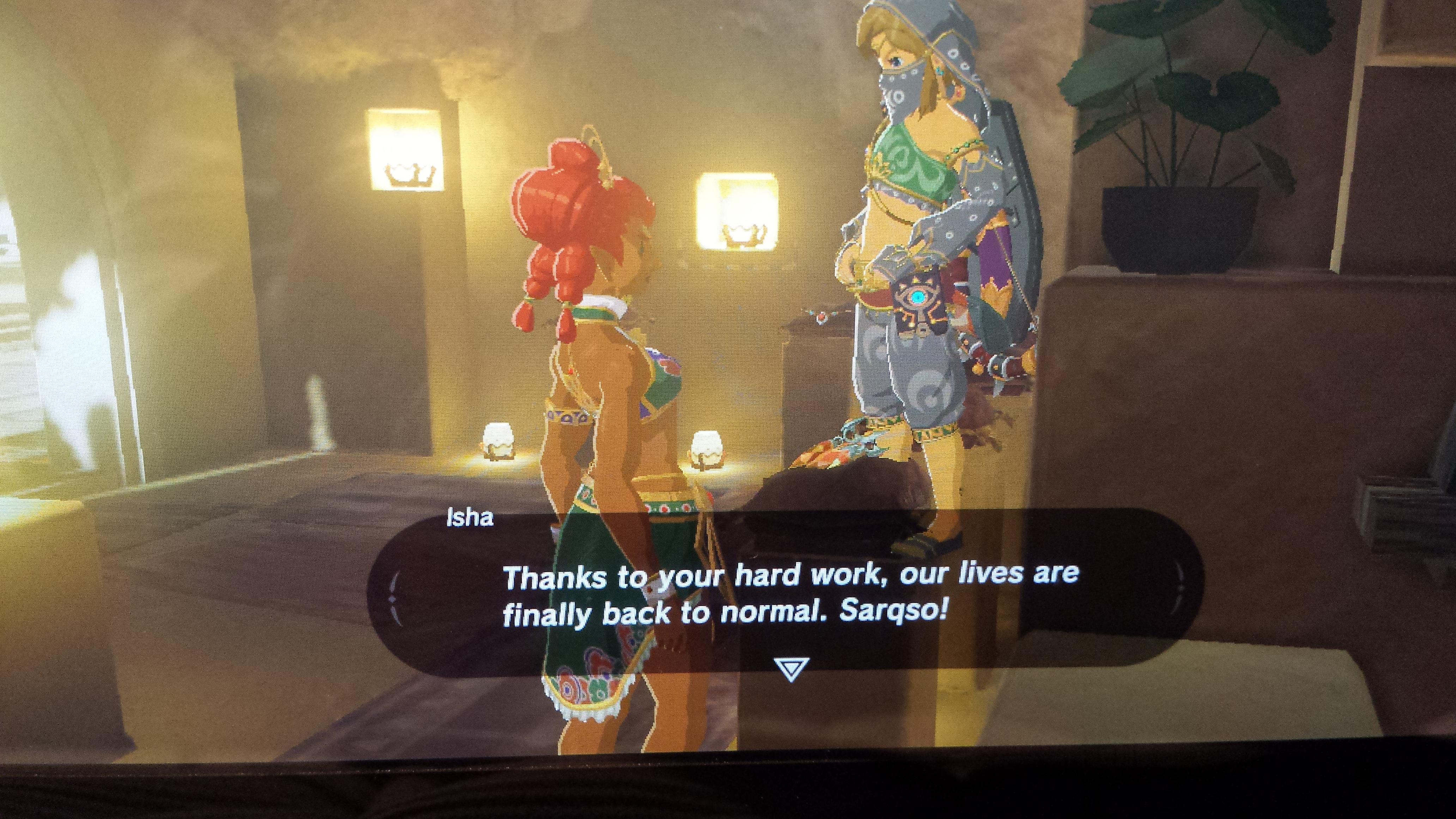 [BotW] So apparently Isha doesn't care about Link standing on her