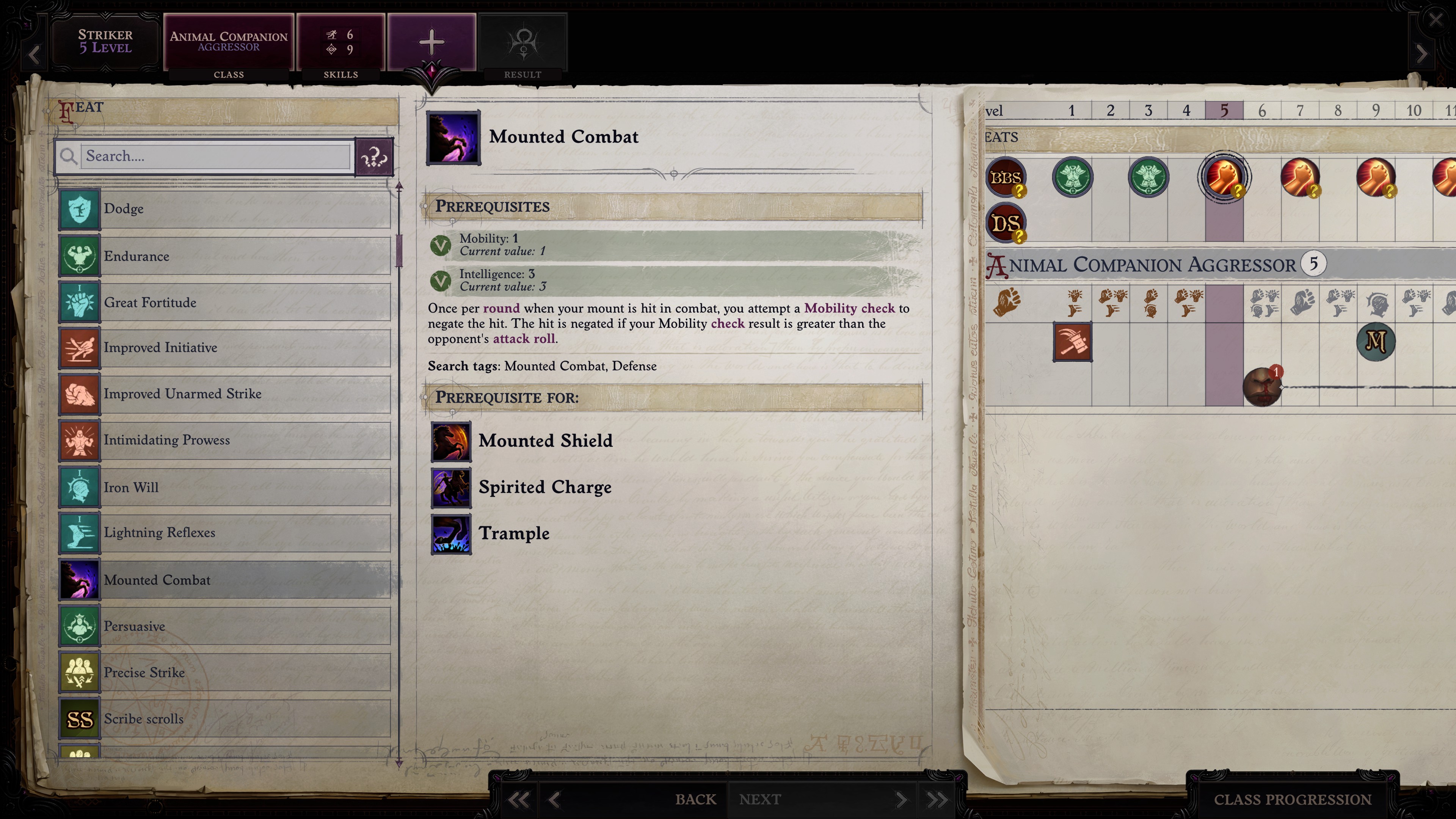 I can pick "mounted combat" when picking feats for my horse. Does it