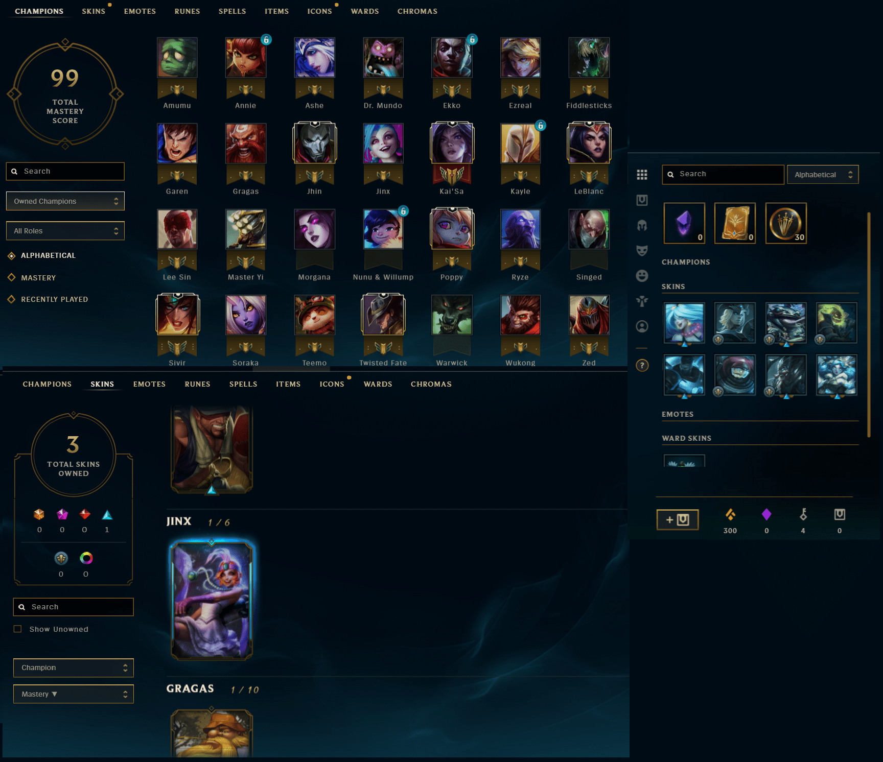 Selling League of Legends Gold 1 account (pics inside