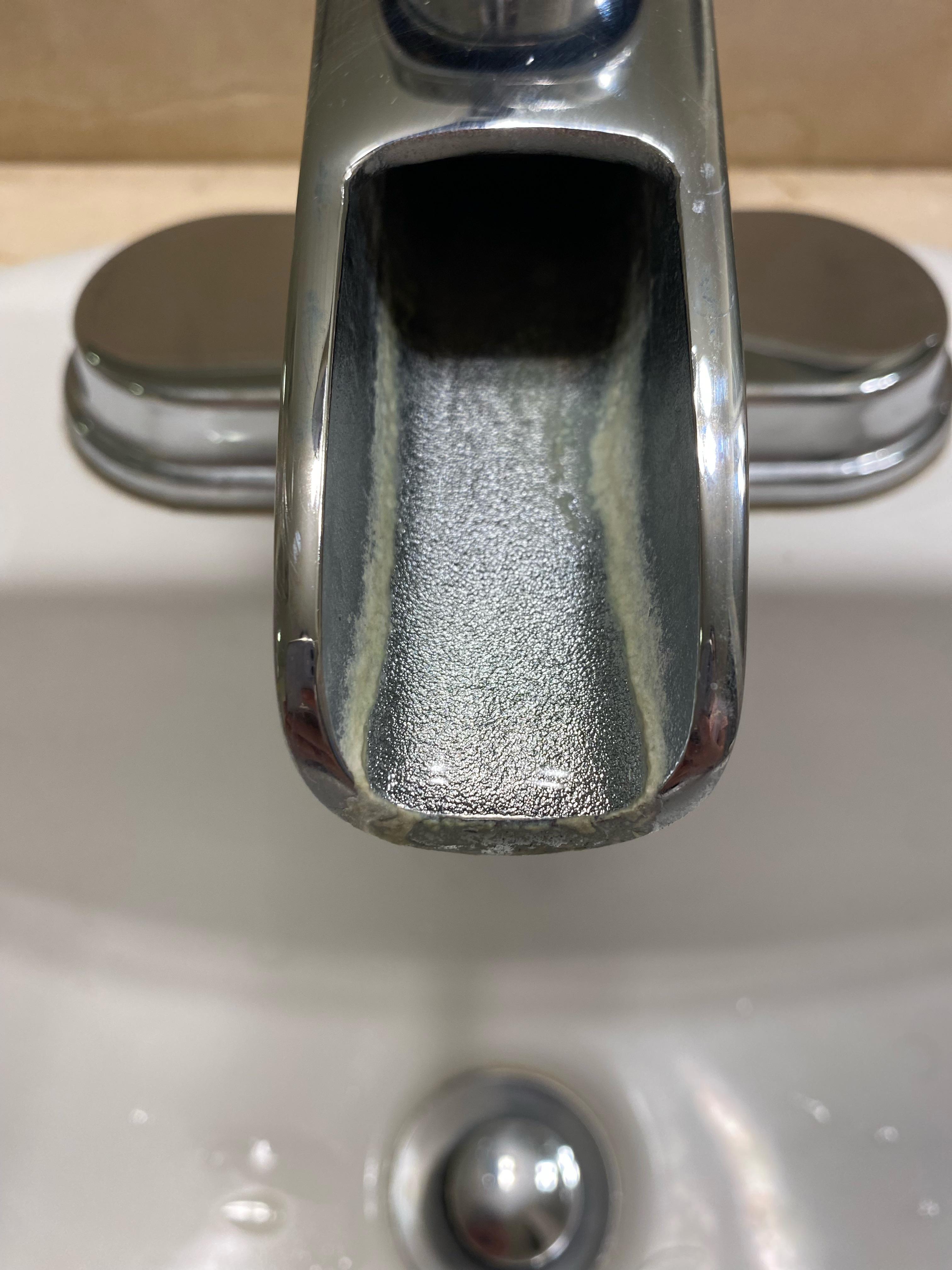 How can I clean this open faucet? I’ve tried the vinegar in a ziplock thing and it didn’t help
