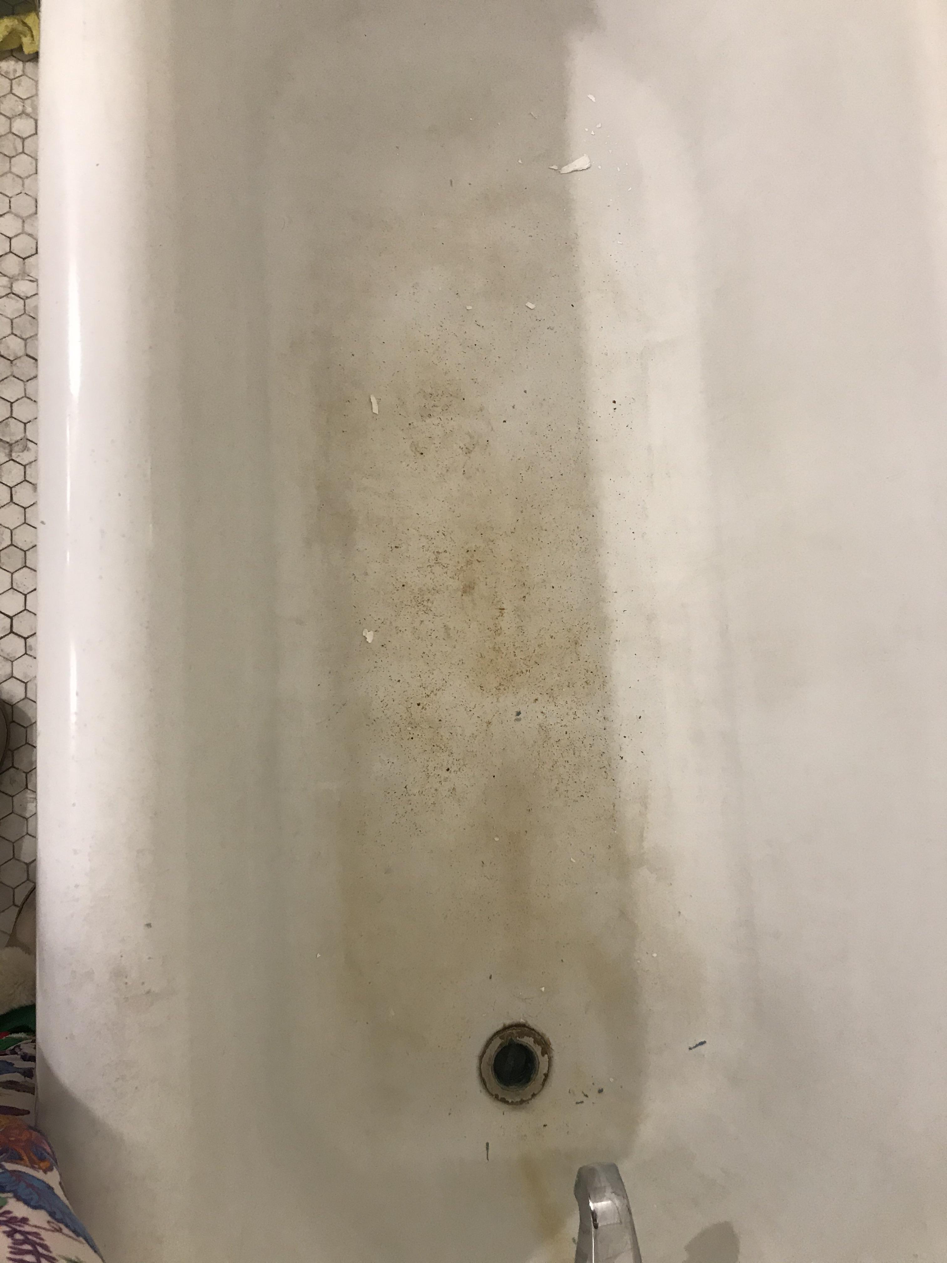 Best way to get light rust spots off the tub? I’m nervous about