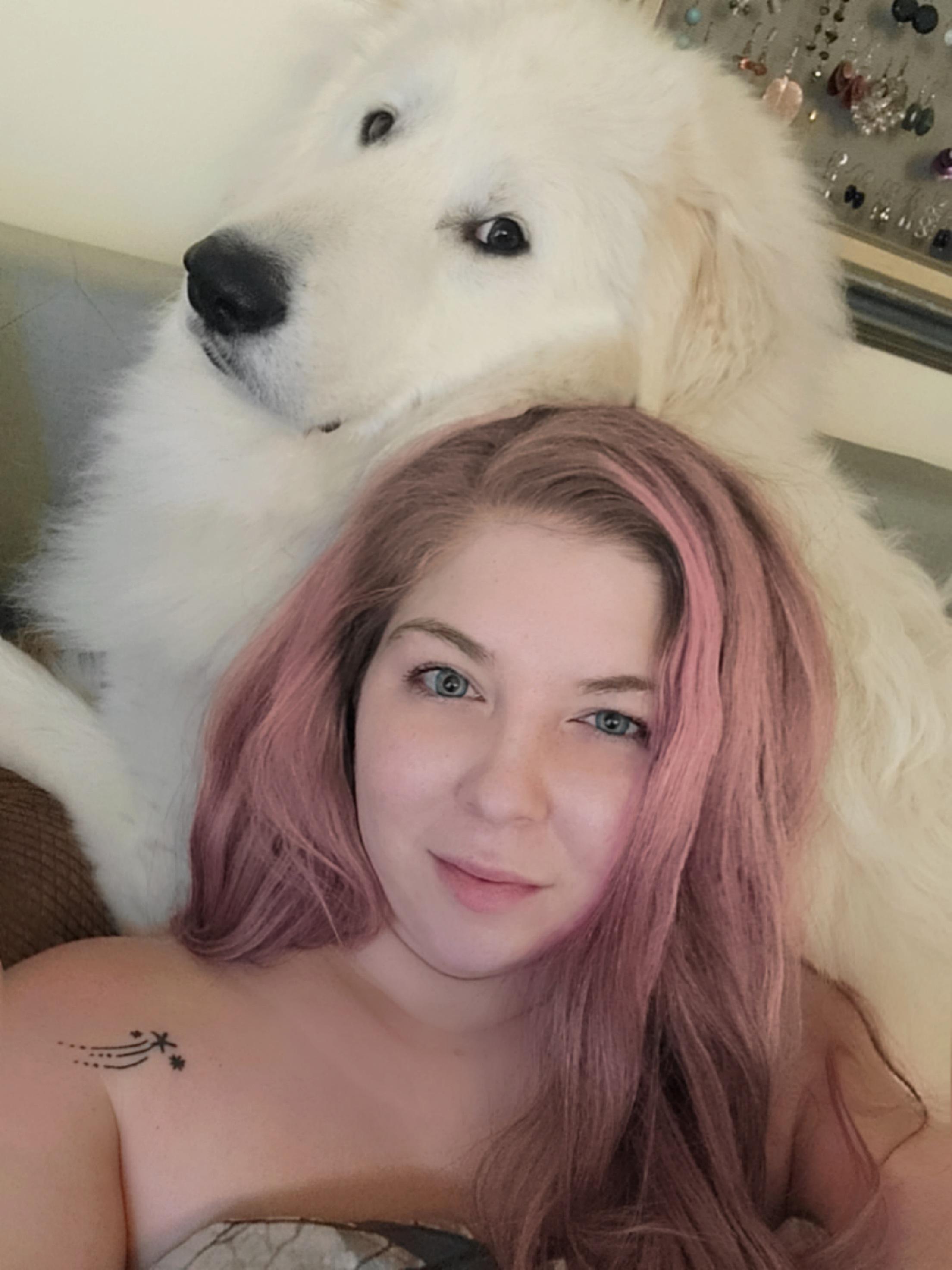 My ASD service dog Poppy being a goofball. This really gives meaning to