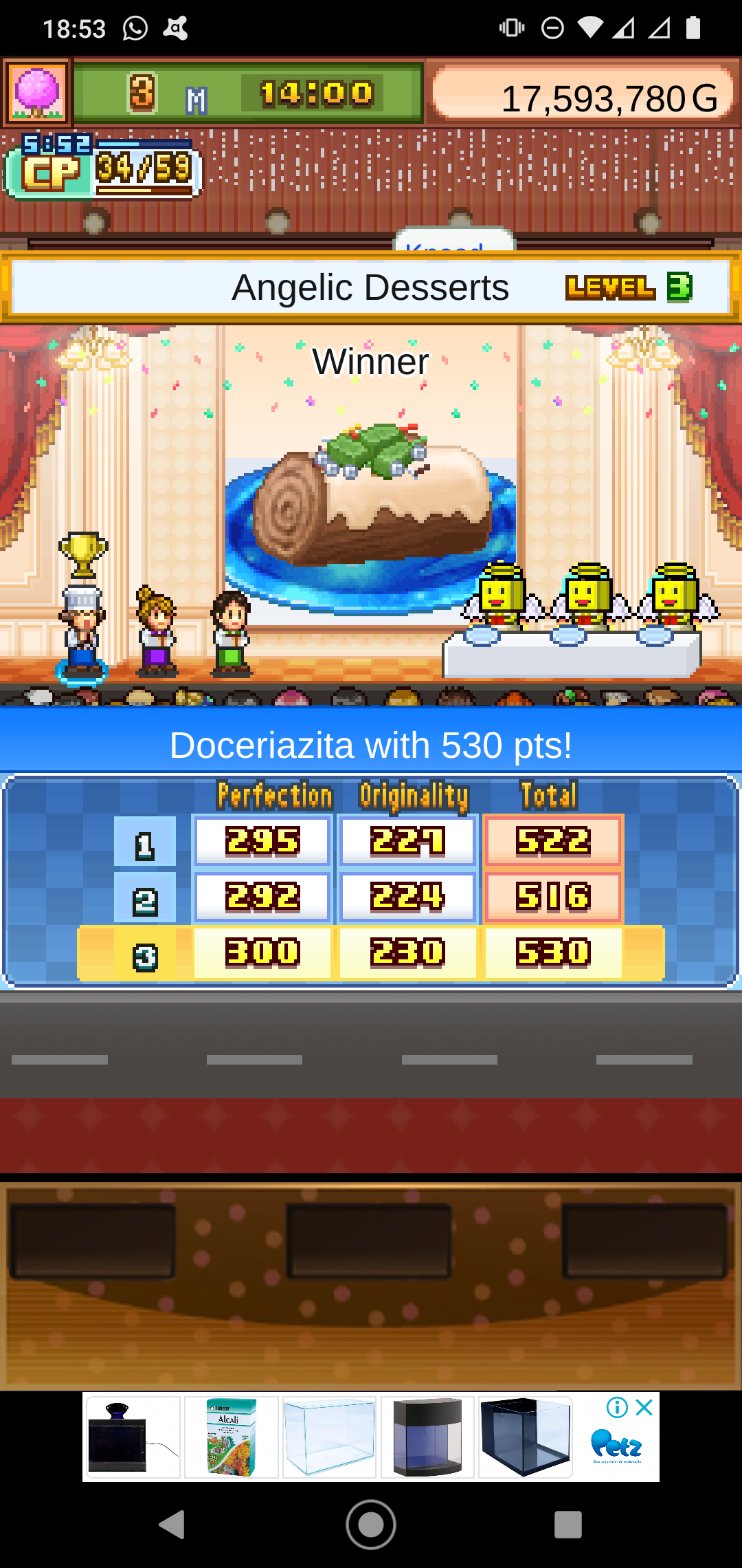 [Bonbon Cakery] Angelic Sweets Level 3 WIN with Yule Log! r/Kairosoft