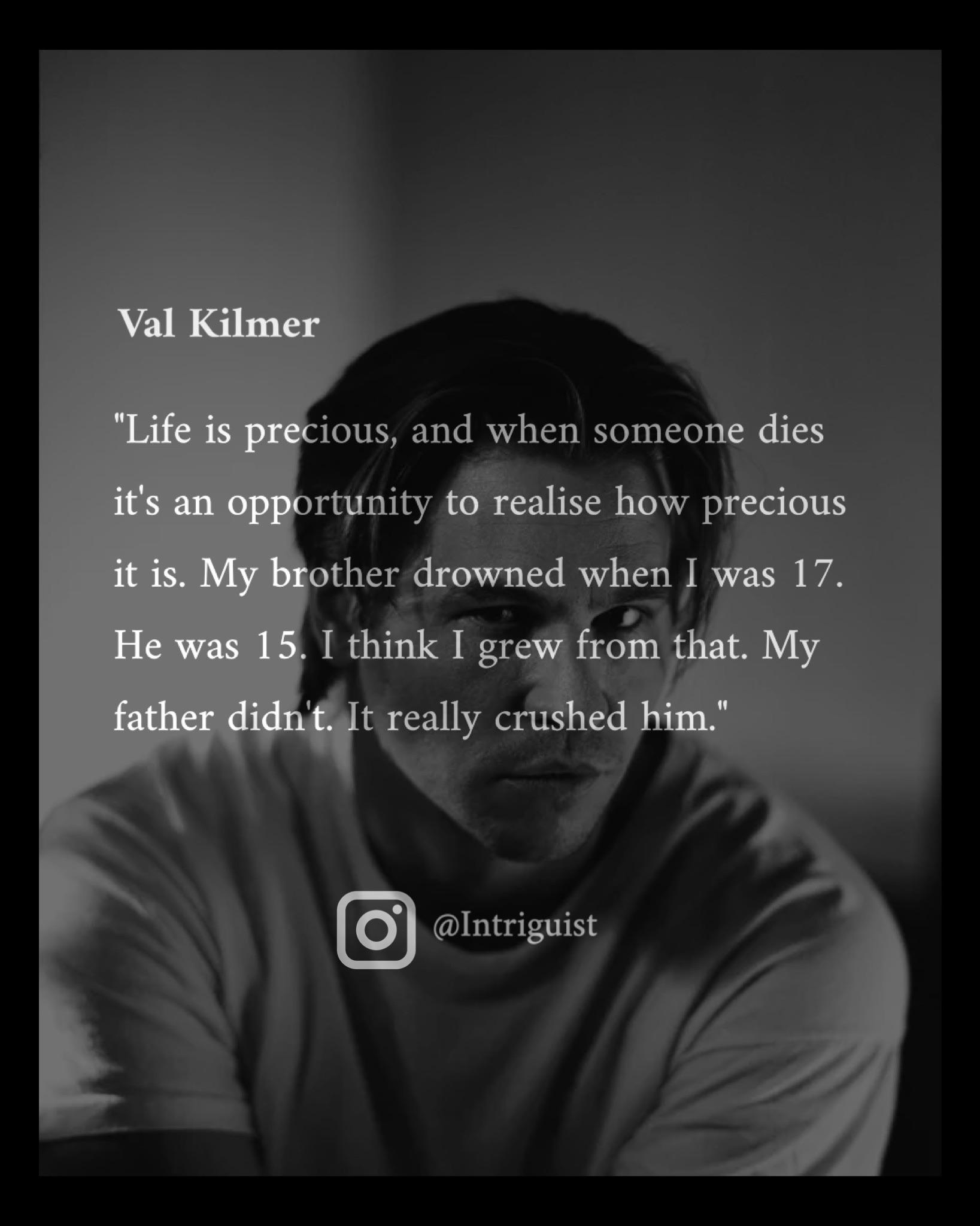 "Life is precious, and when someone dies it's an opportunity to realise