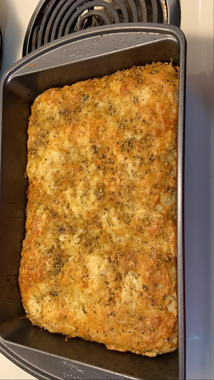 We made our own little caesars cheesy bread Breadit
