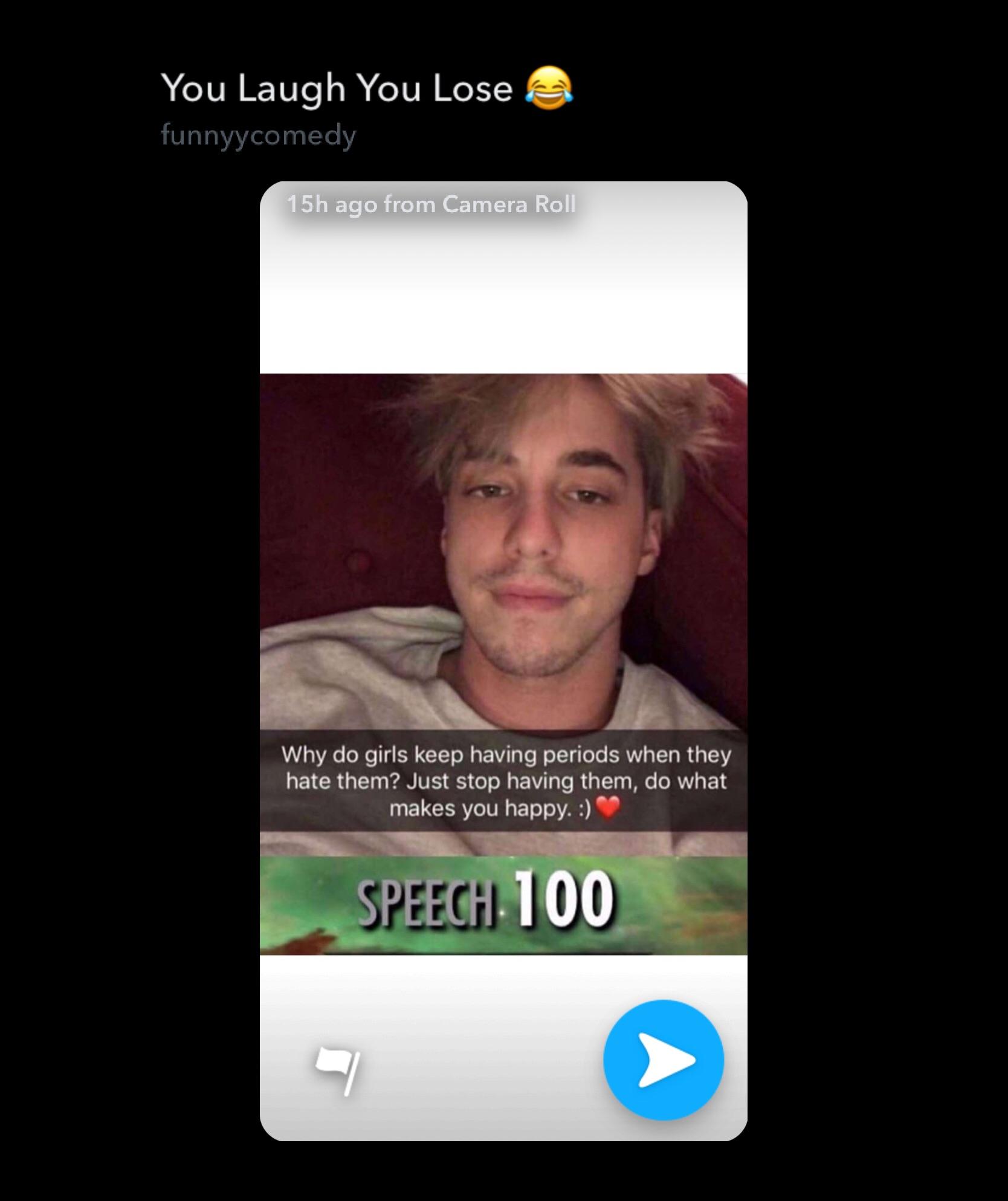 just found a fake Matt snapchat on a big snapchat account brockhampton