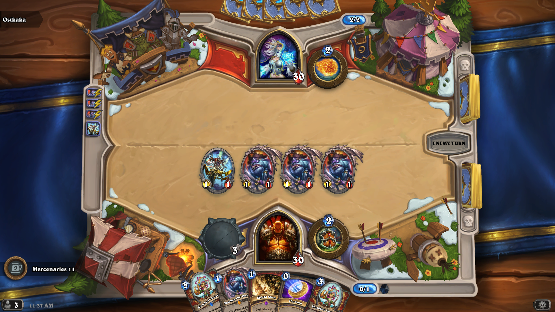 So Mercenaries 14 is in the Tavern Brawl... hearthstone