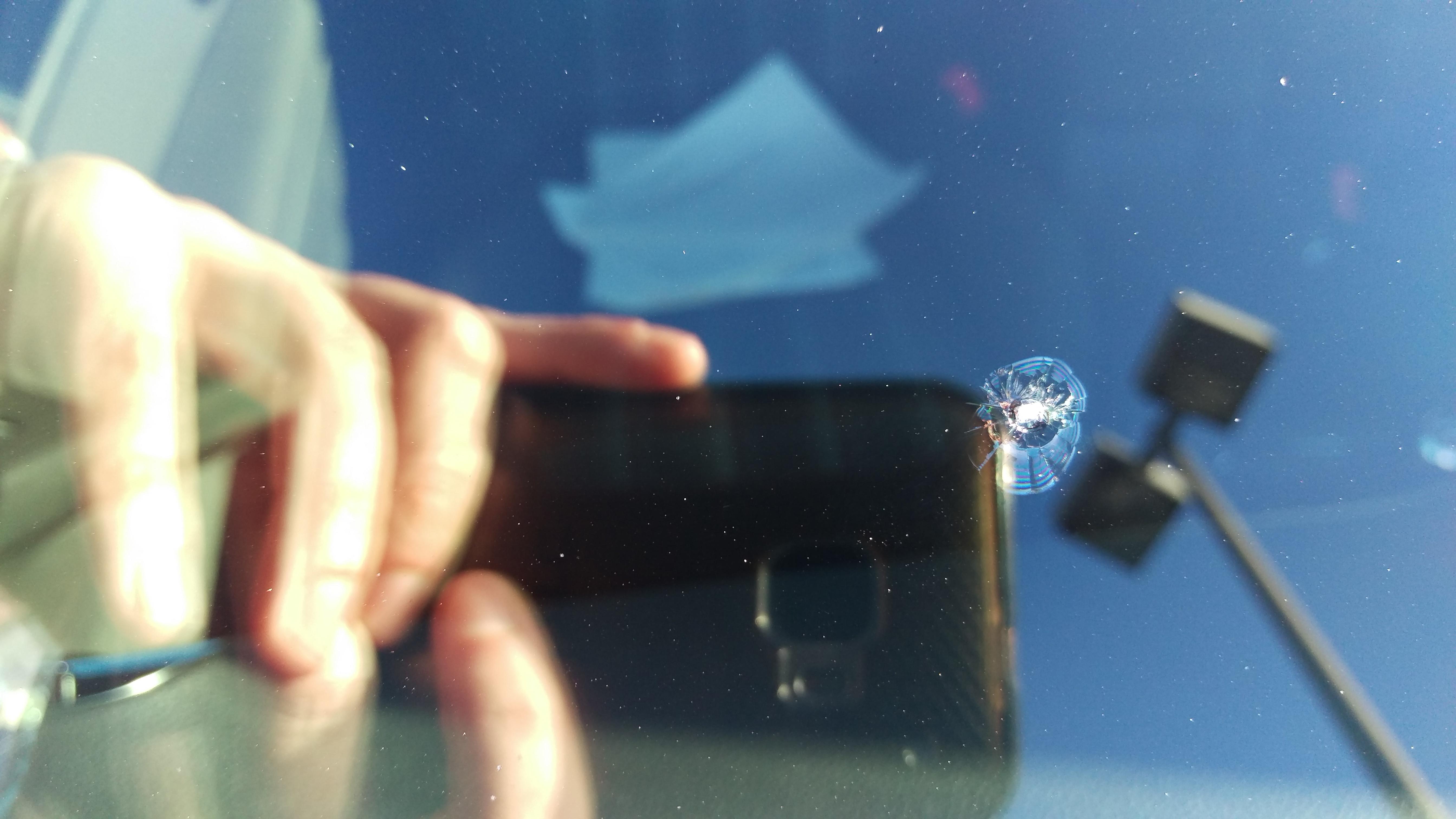 Chip in the windshield. Do those resin windshield repair kits work? I'd