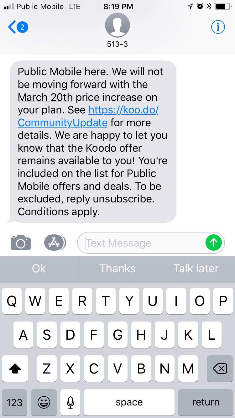 After community outrage, Public Mobile reverses their decision to