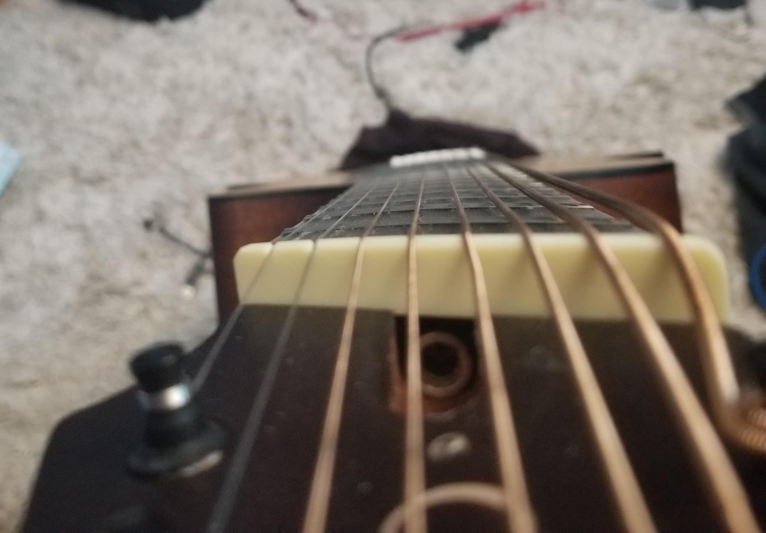 Slight twist in the neck. I loosened the truss rod and tightened the