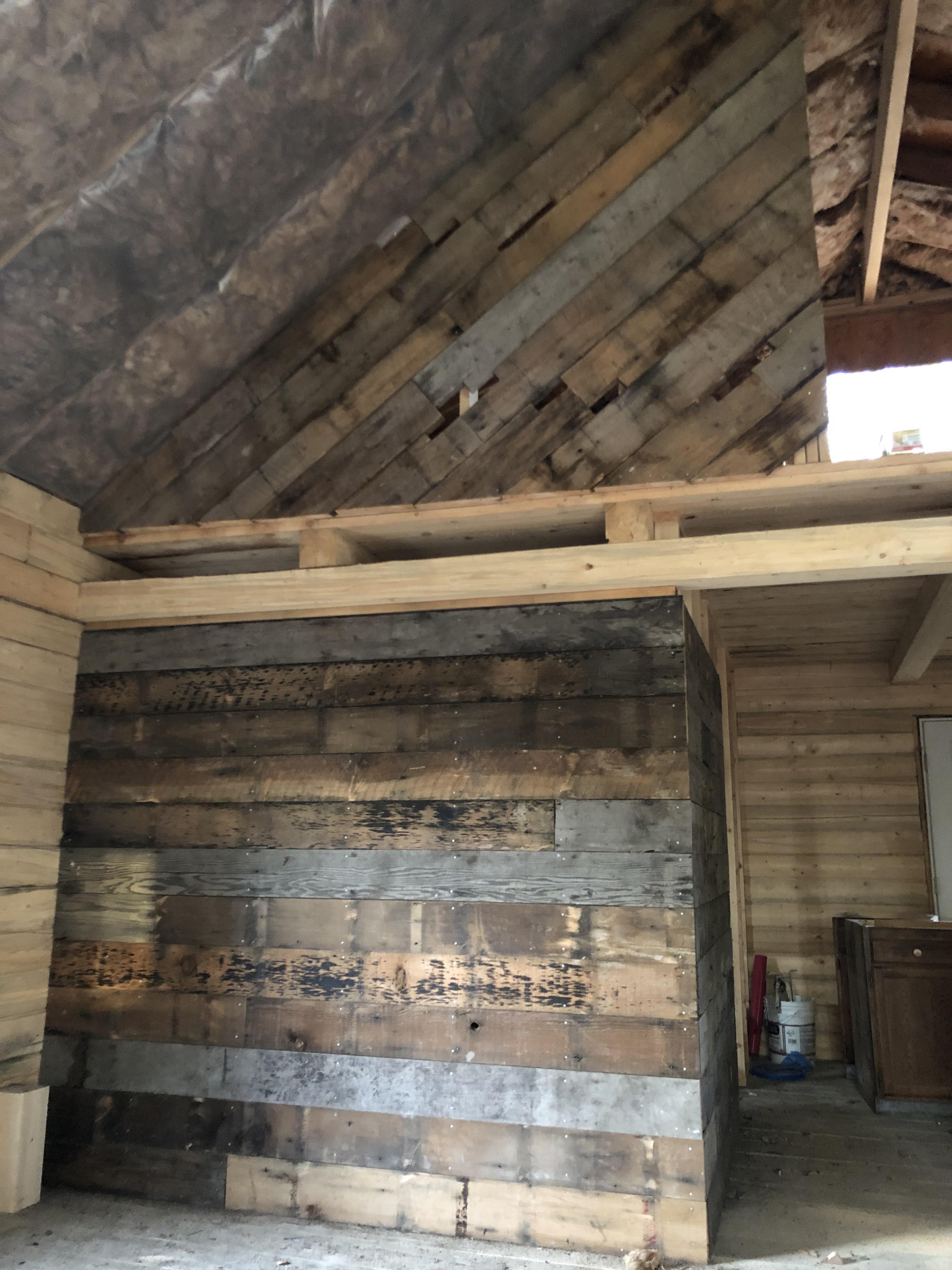 I repurposed some tongue and groove flooring and the floor joists it