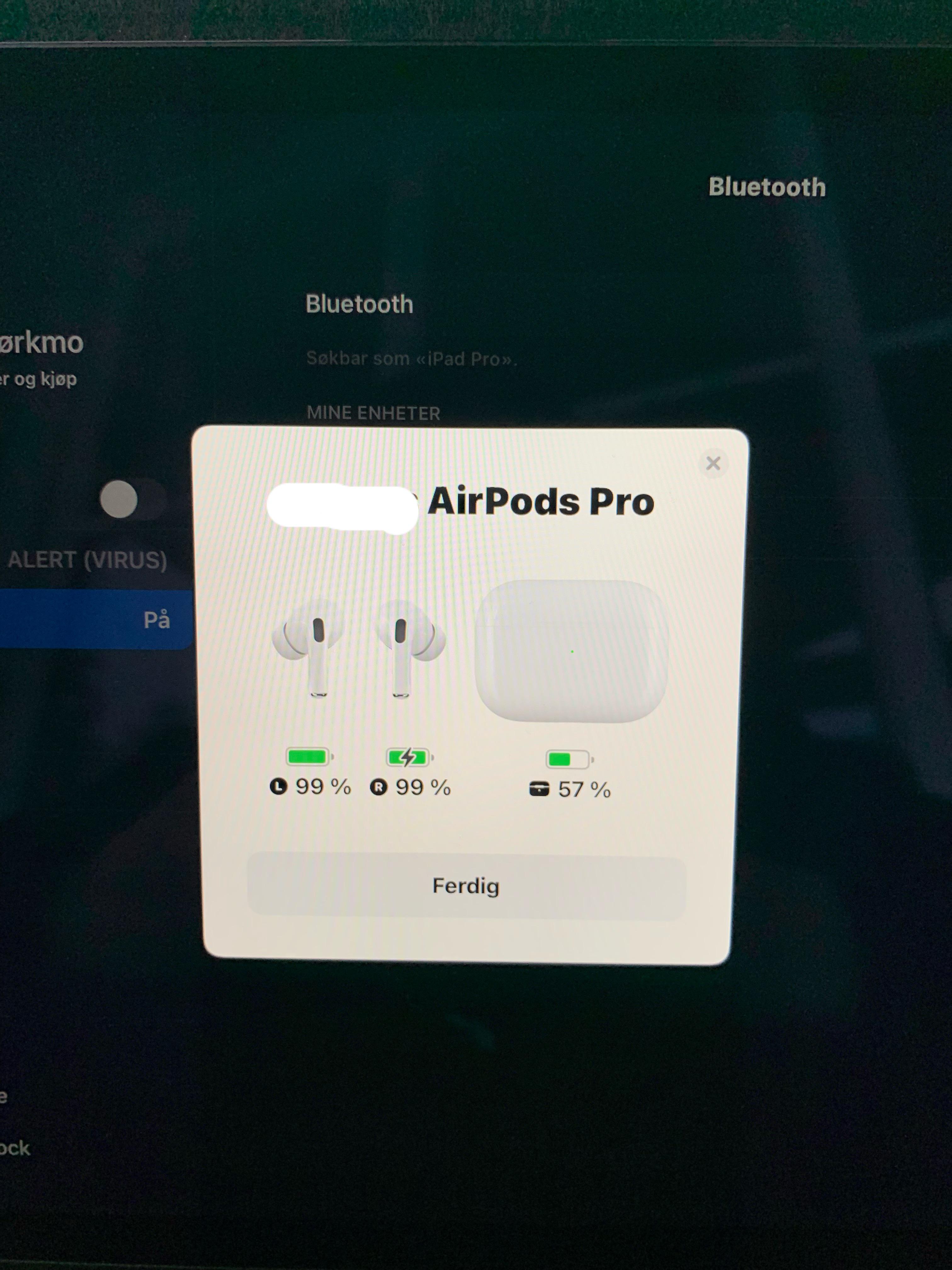 Left airpod wont register in ear or case, but shows up with battery