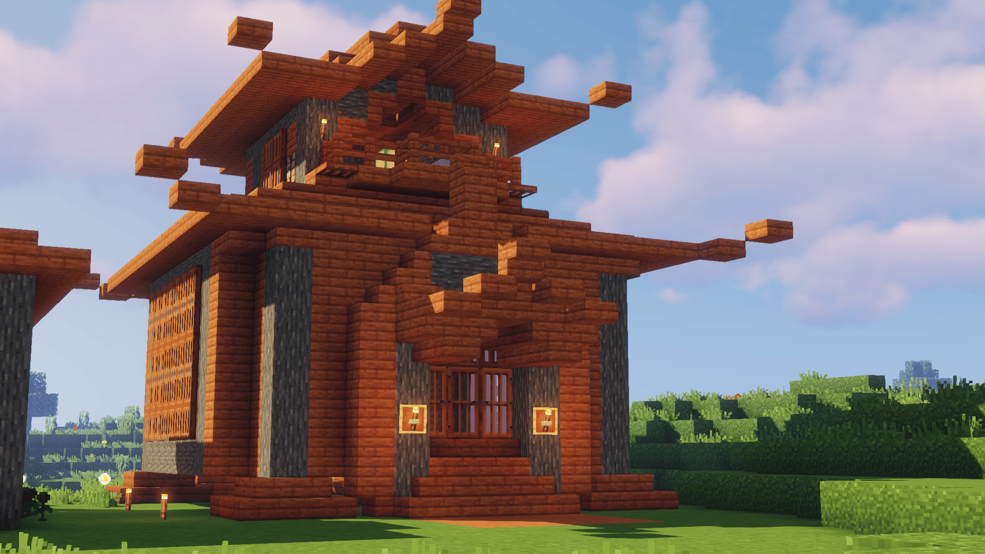 Japanese style minecraft house i built purely from my head