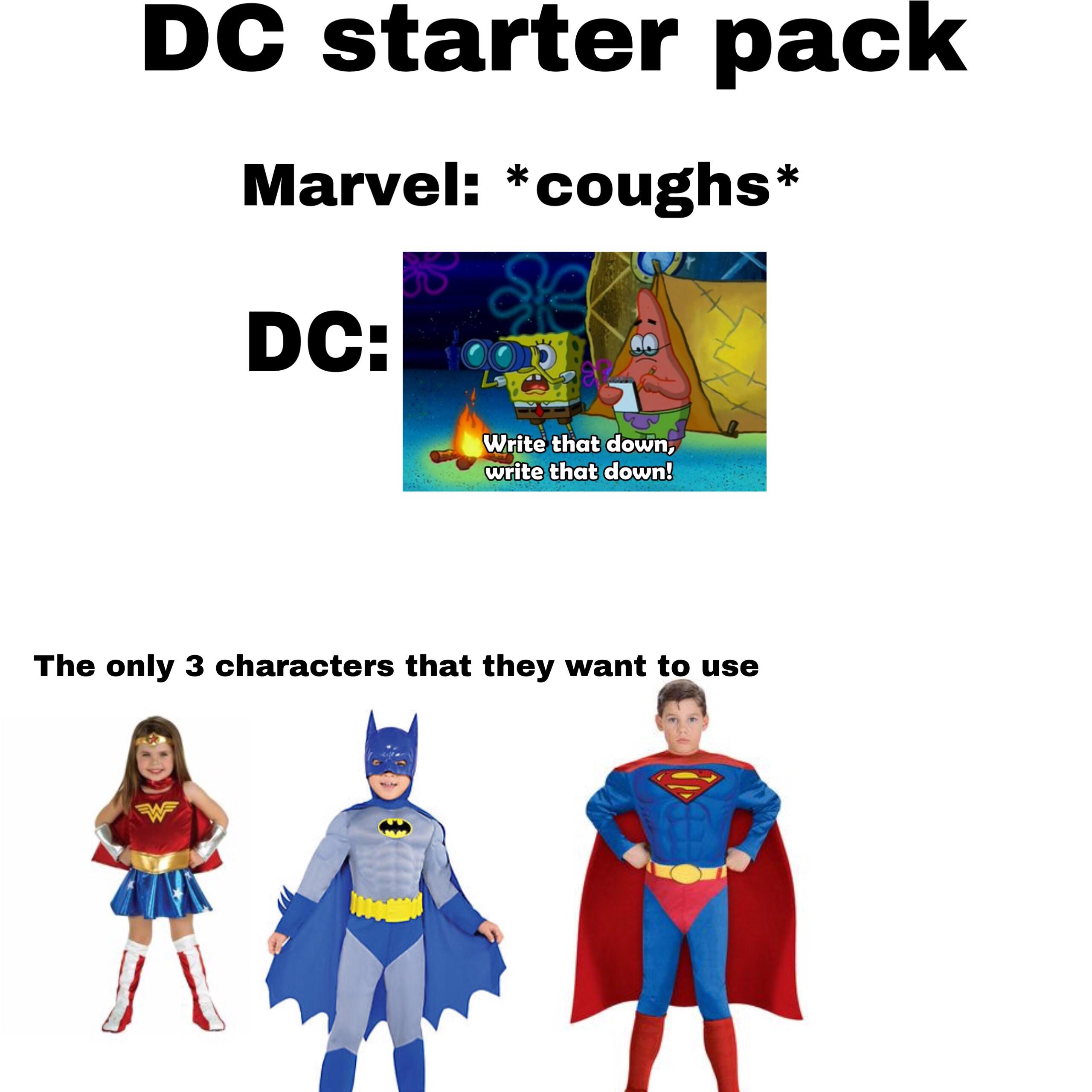 DC starter pack r/starterpacks