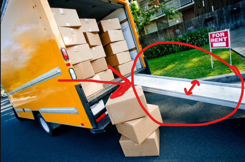 Does anyone know the USEABLE WIDTH of a Penske truck RAMP? I am