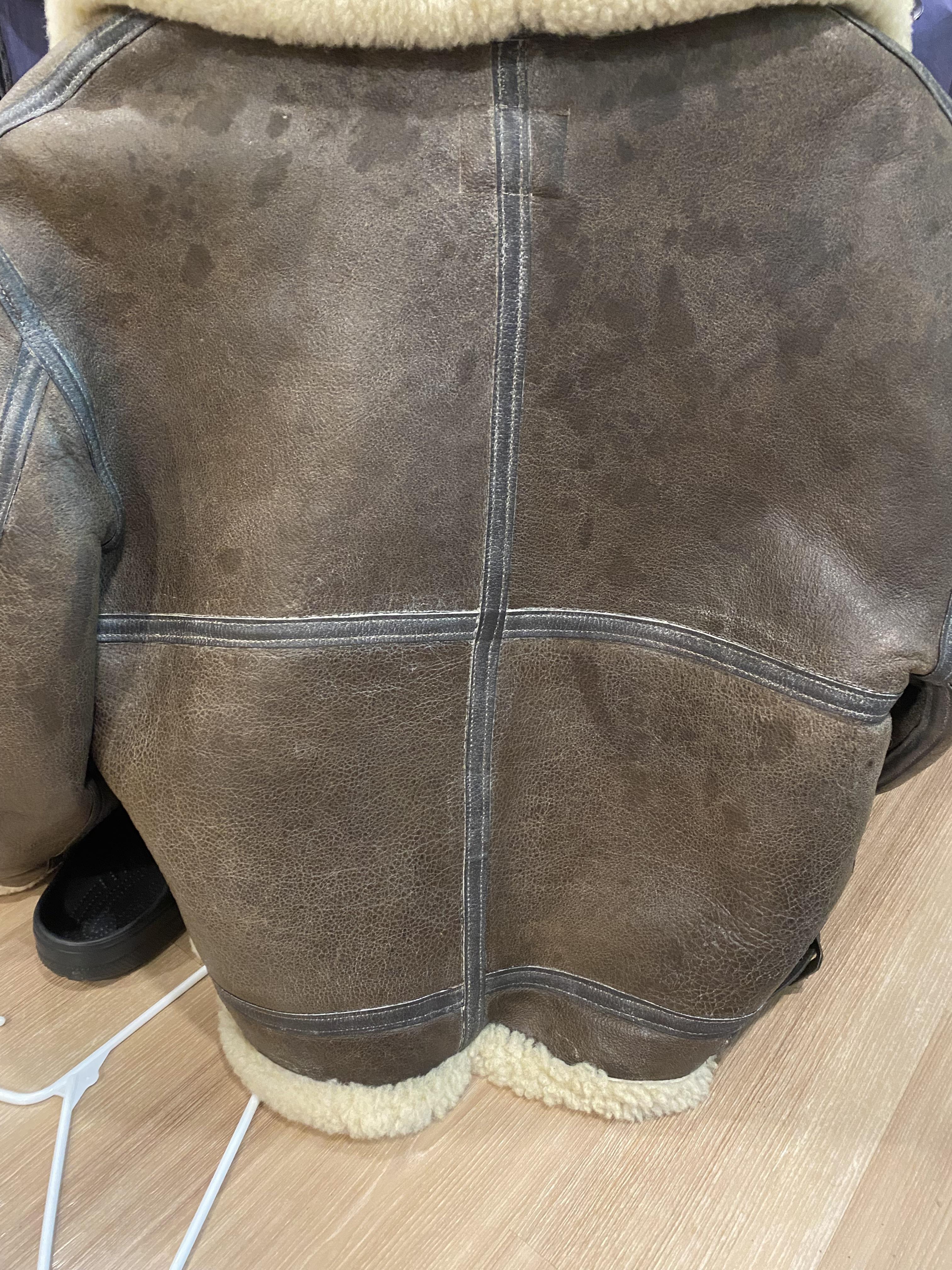 Sheepskin/shearling leather water stains r/Leather