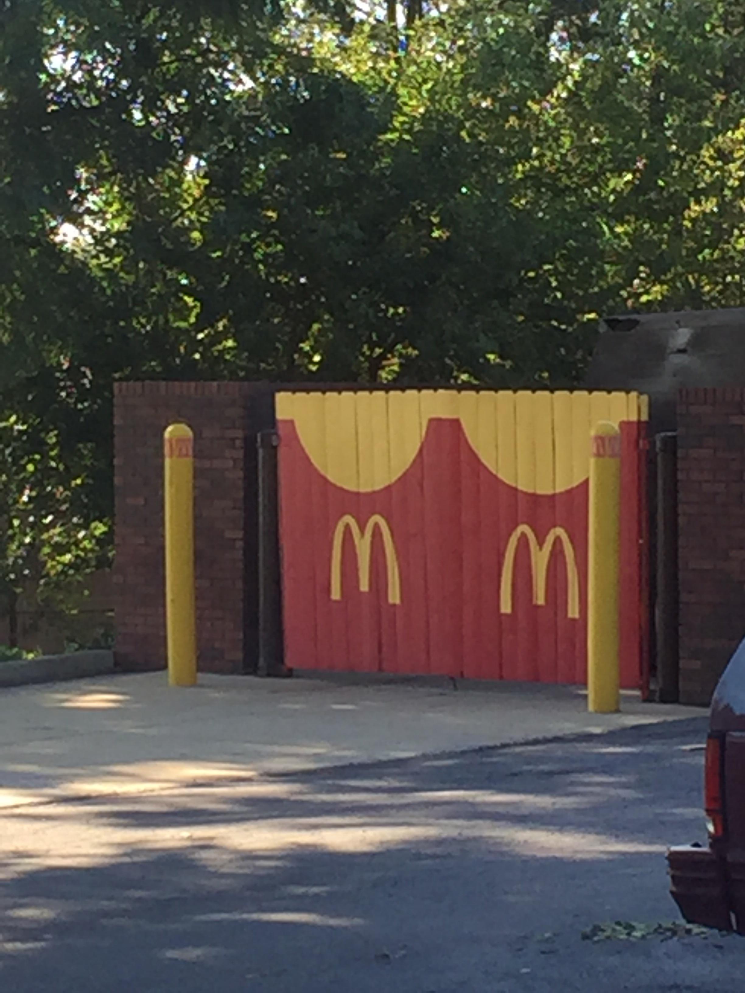 This dumpster area at McDonalds r/mildlyinteresting