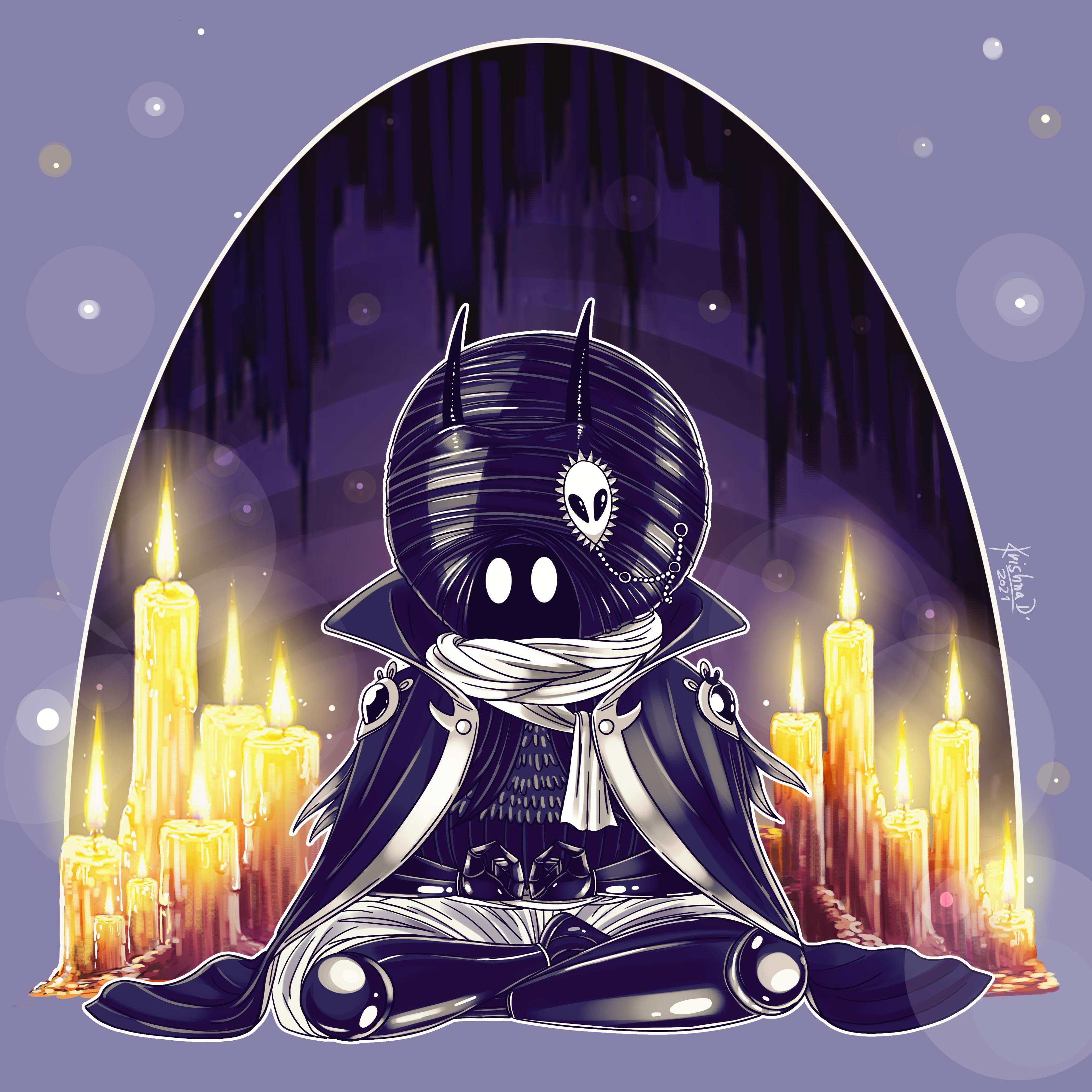Drawing every character, Day 6 Confessor Jiji r/HollowKnight