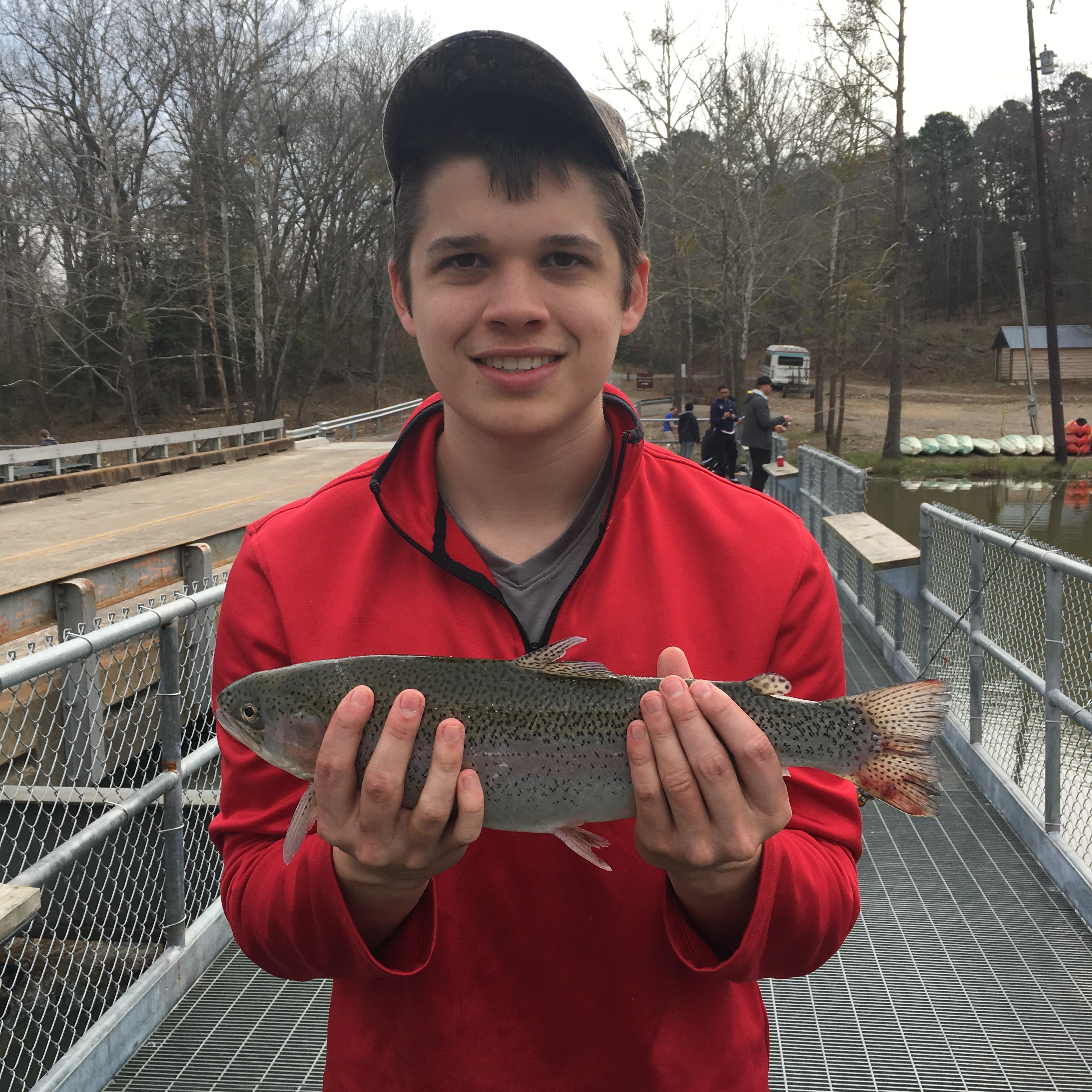Me and some friends caught some nice rainbow trout in Oklahoma. r/Fishing