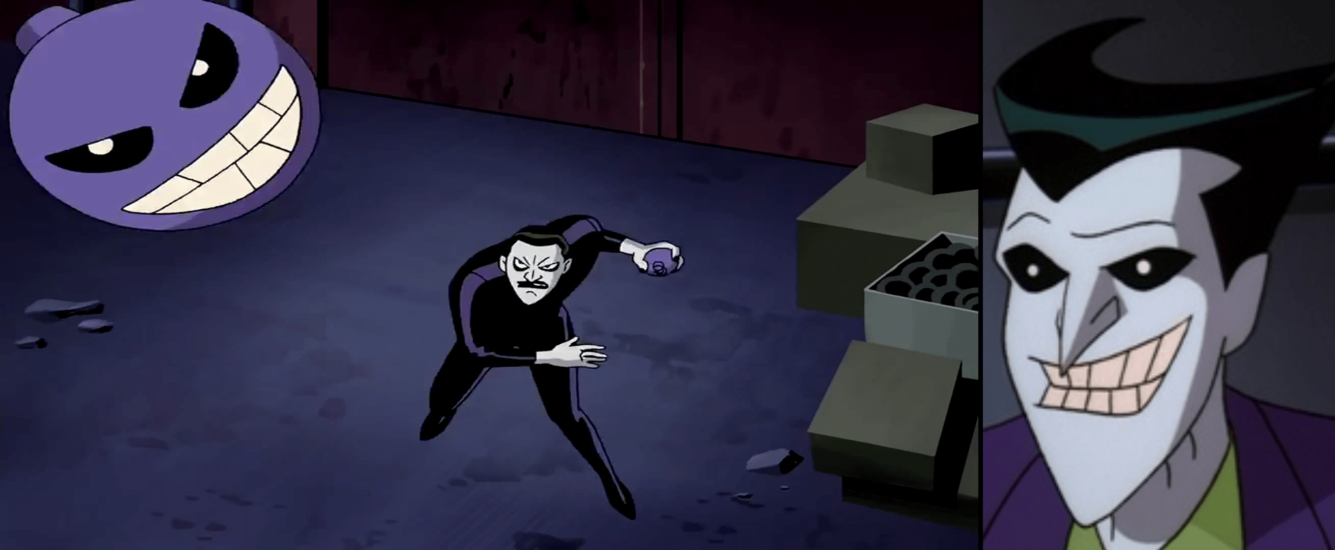 In Batman Beyond Return of the Joker, the grenades that Joker throws