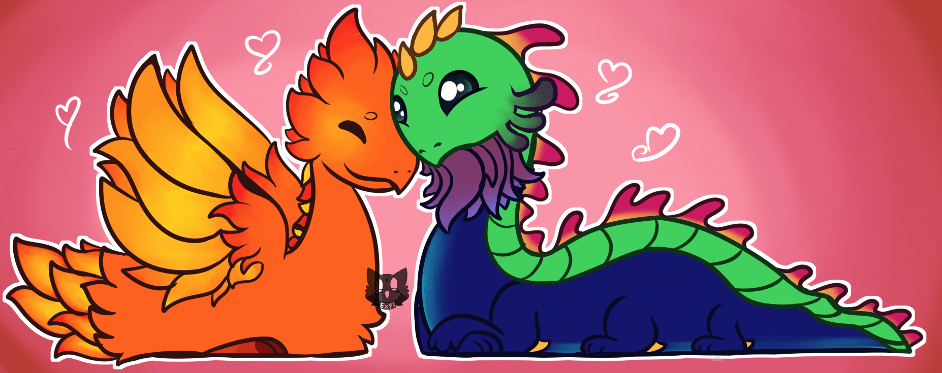 My two favorite dragons head boppin eachother dragonvale