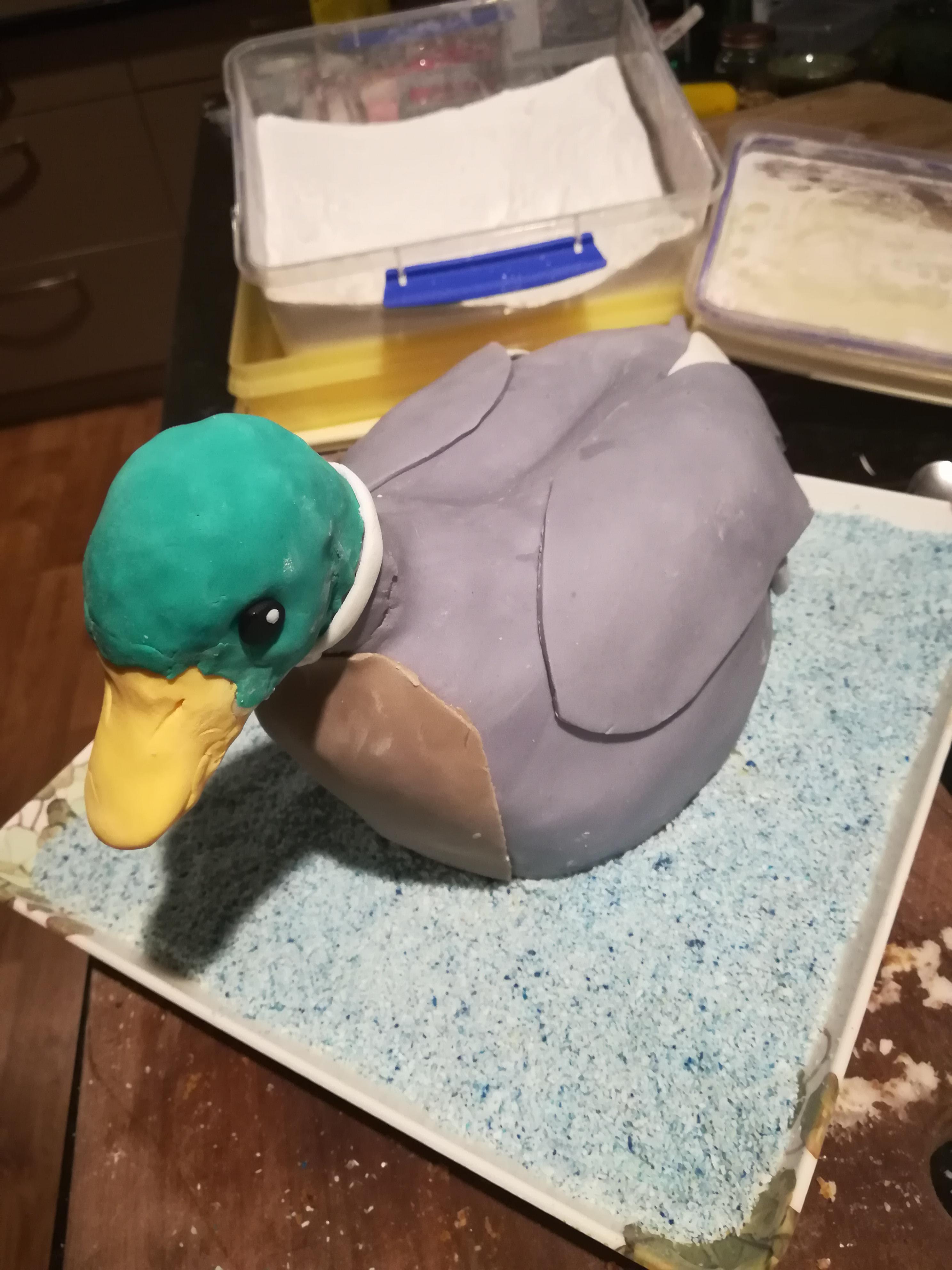 Spent 6 hours making a duck cake for my boyfriends birthday tomorrow