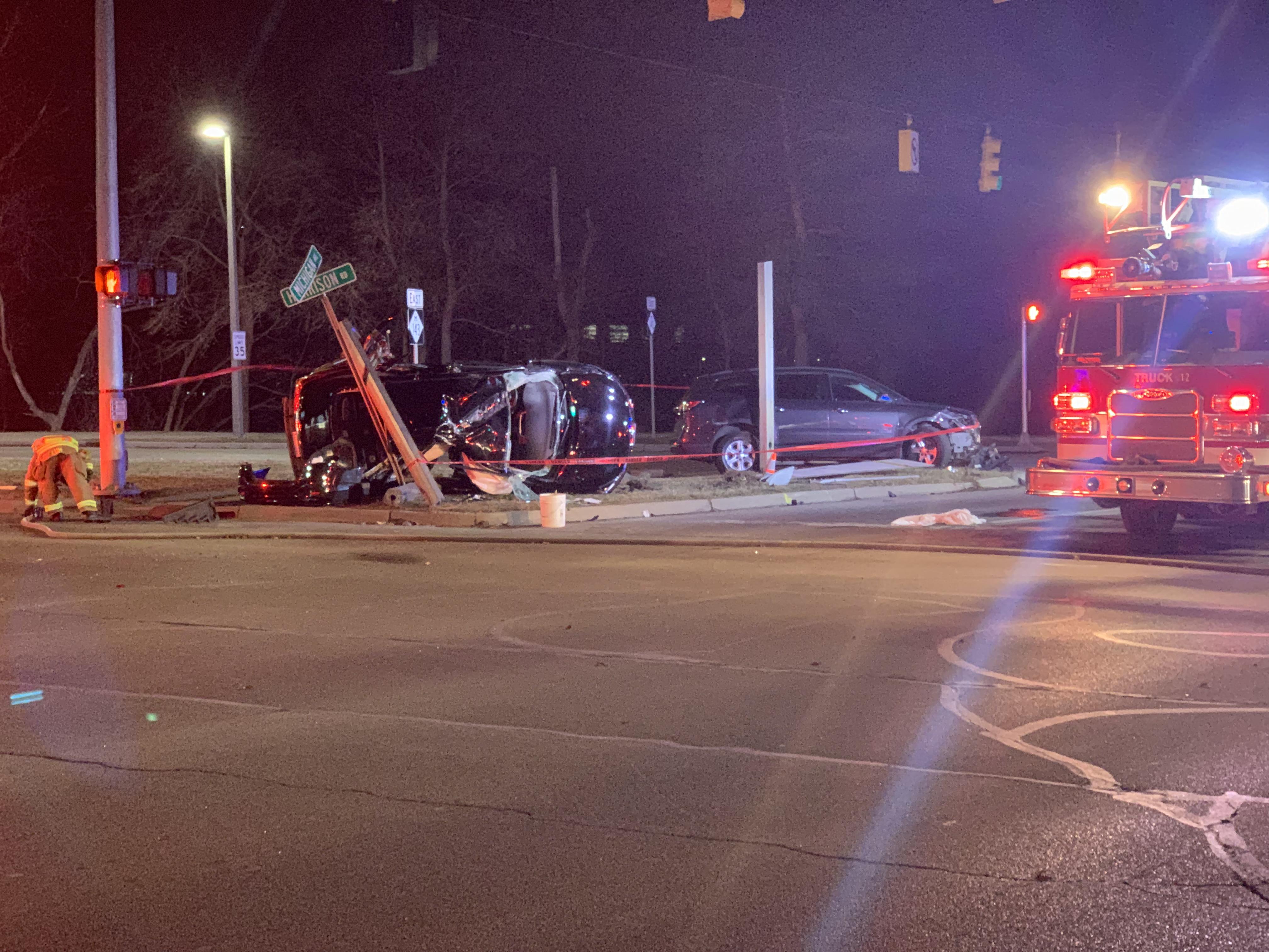 Big accident at intersection of Harrison Road and Michigan Ave. I was