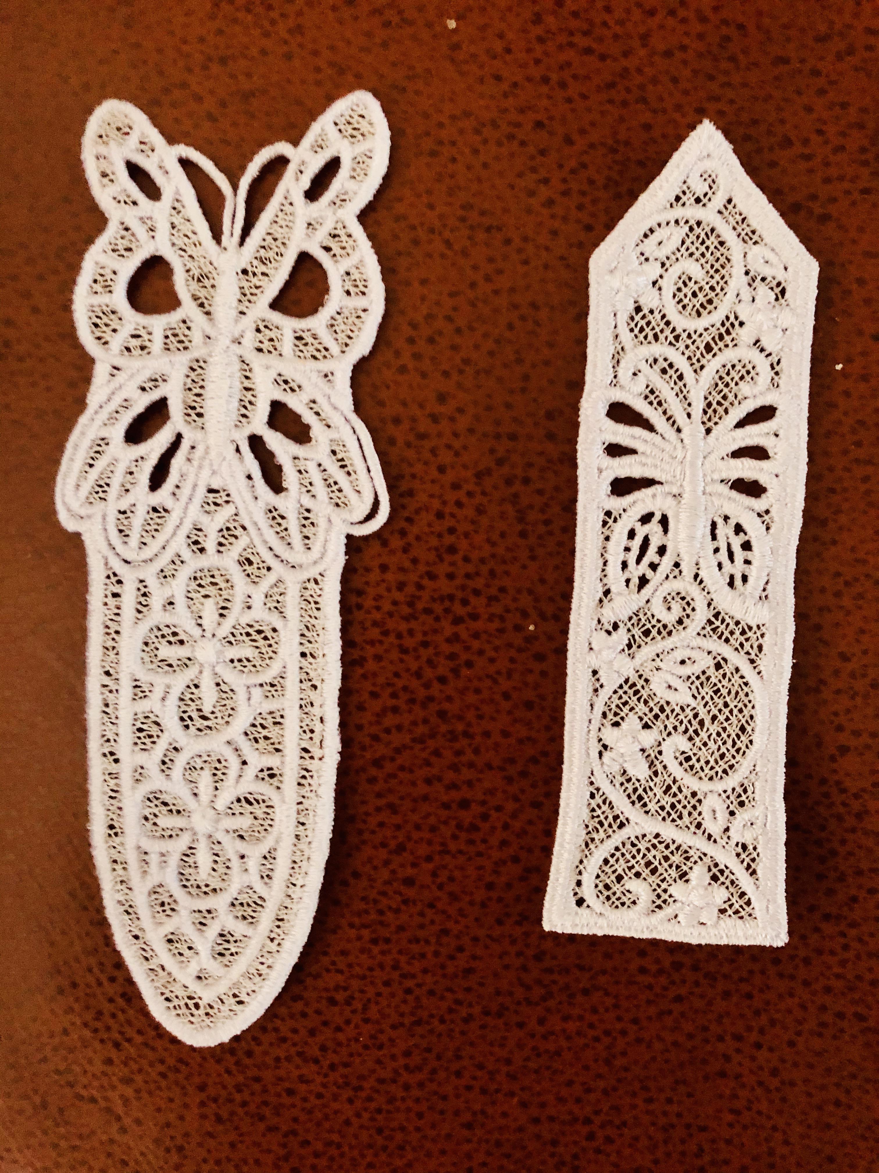 Free Standing Lace Bookmarks. r/MachineEmbroidery