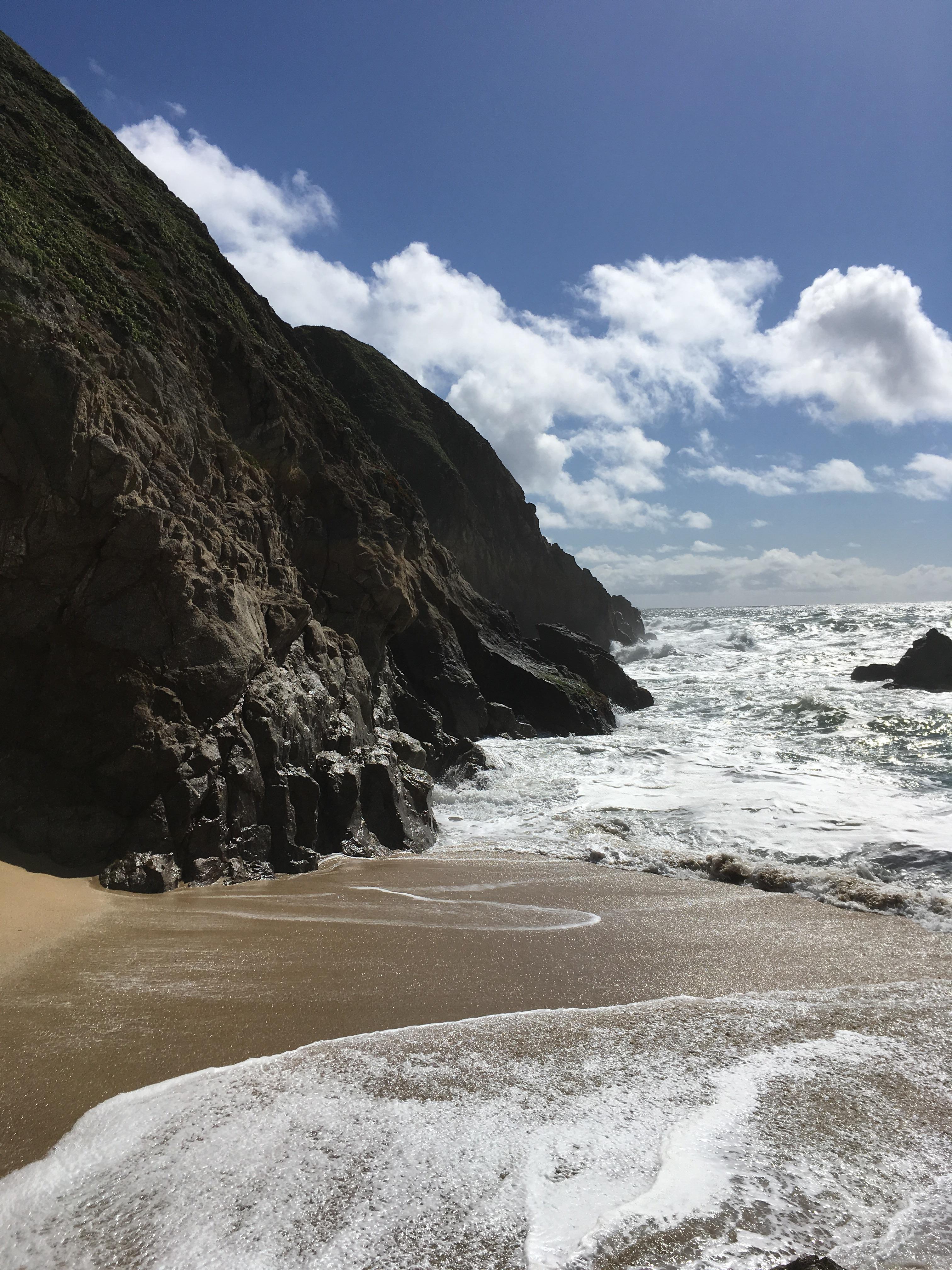 Midday at a beautiful place. Gray Whale Cove Beach. Pacifica