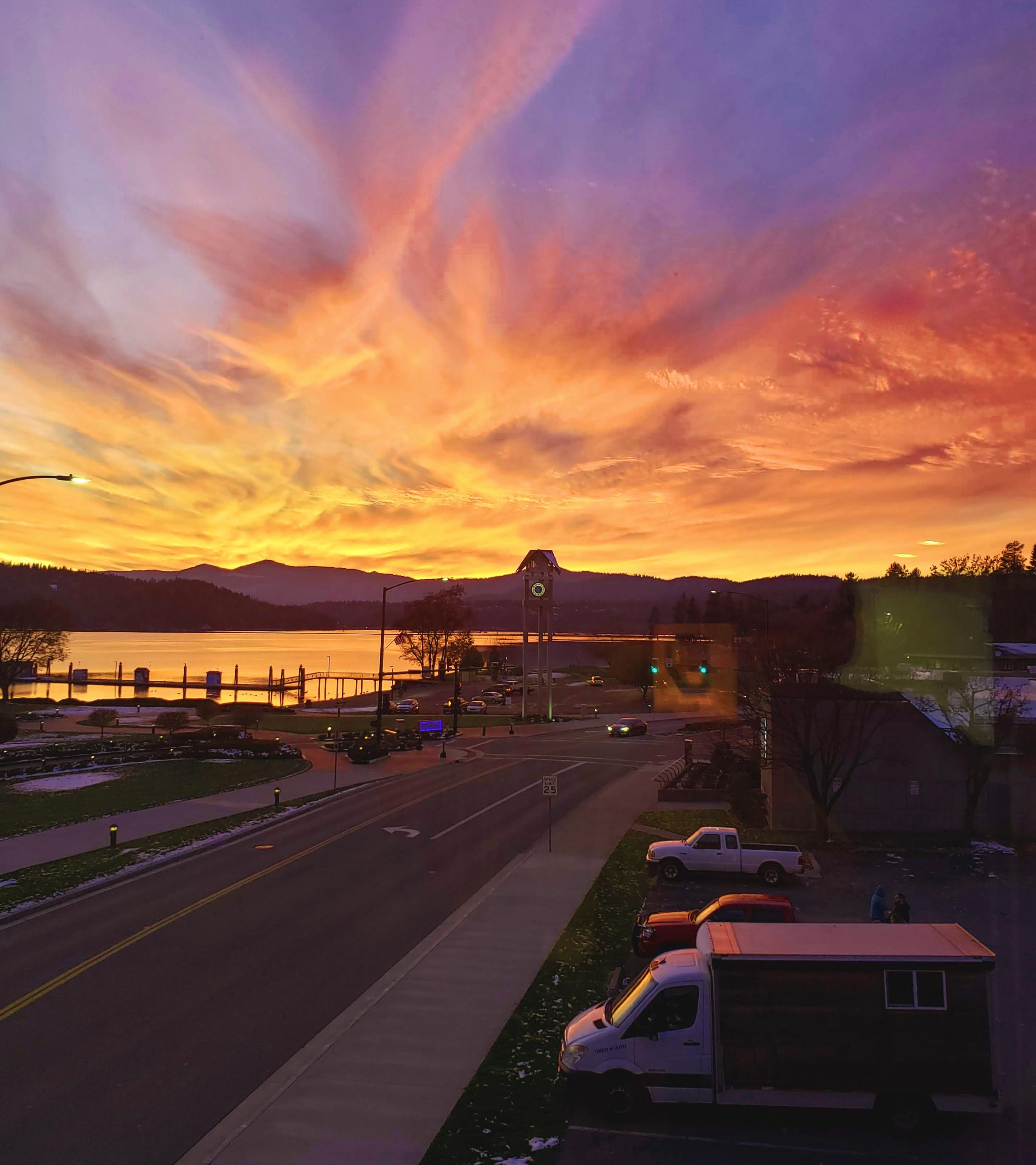 The view from my office in downtown Coeur D' Alene, Idaho was