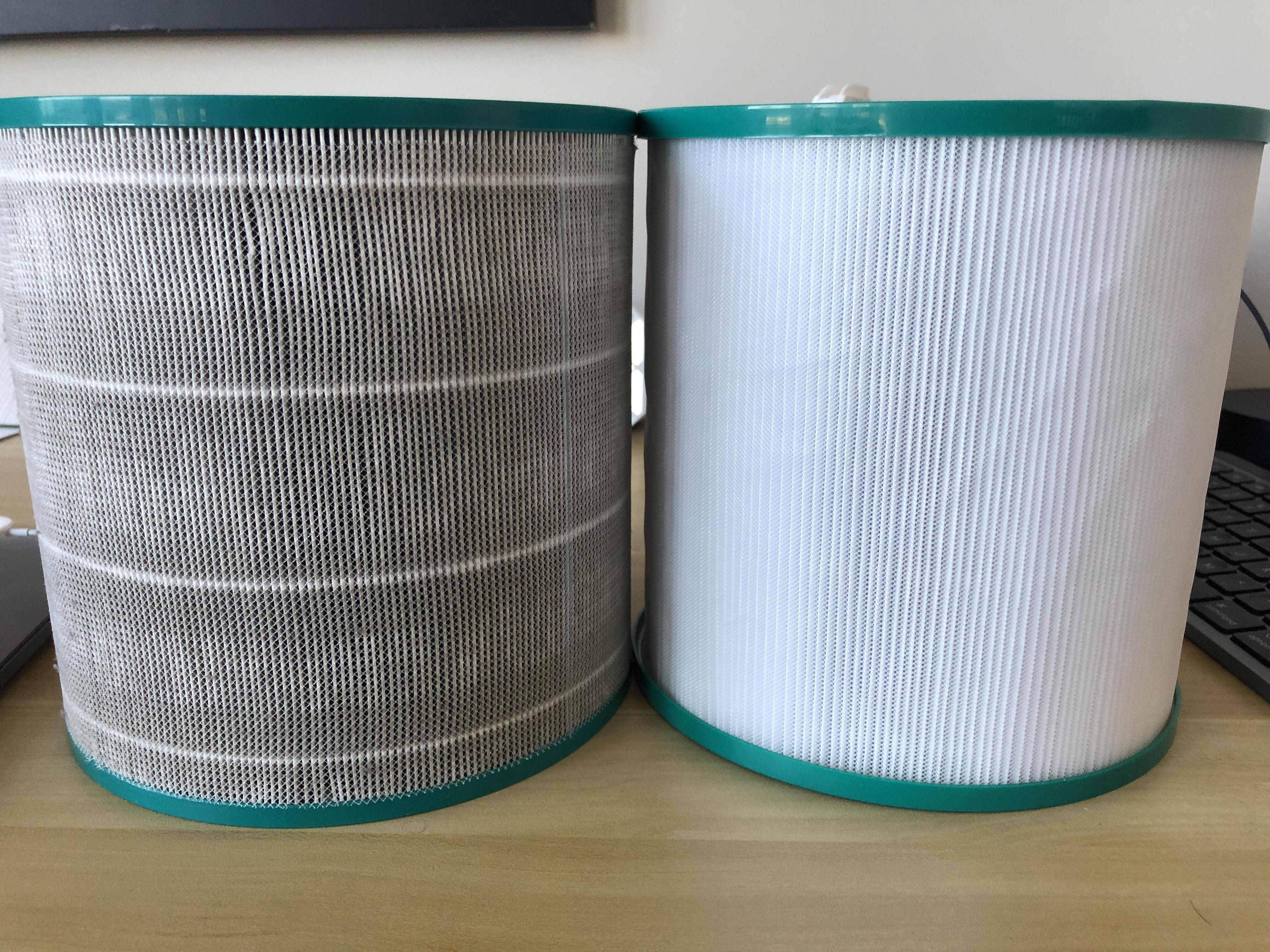 6 months used vs new Dyson air purifier filter. TP01. r/dyson