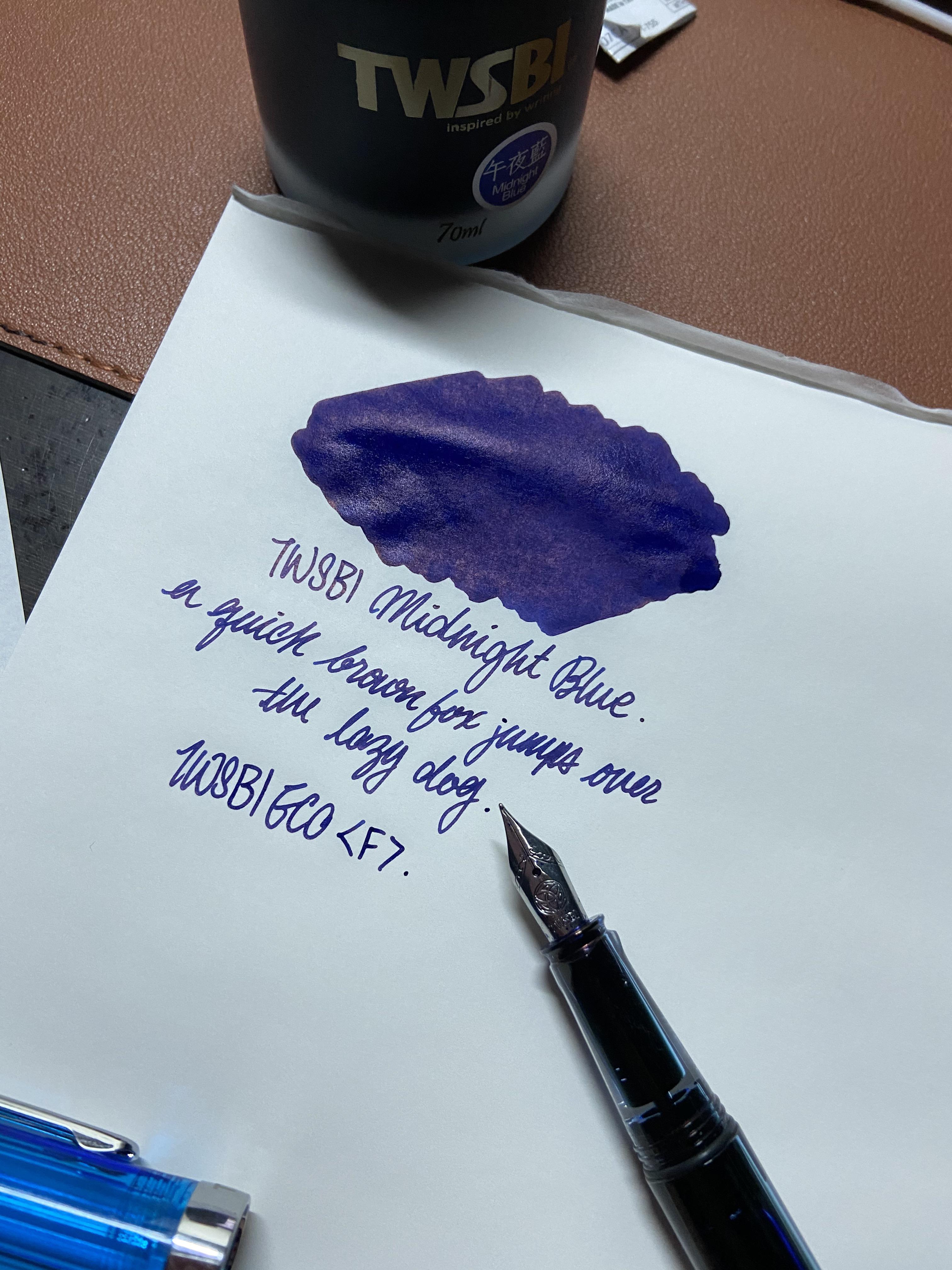 NID TWSBI Midnight Blue. Such an underrated ink! The wettest ink I’ve